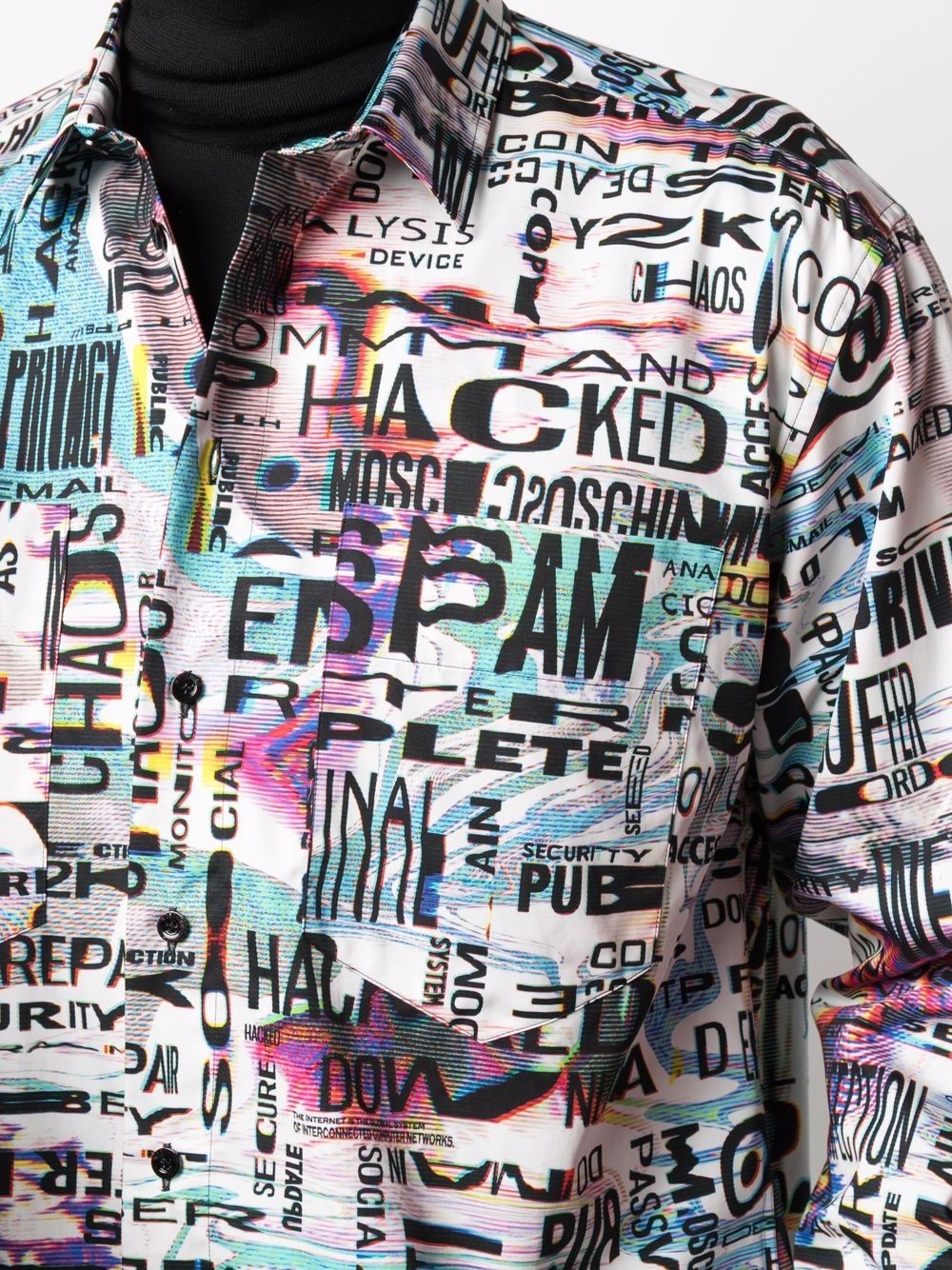 Glitch print long-sleeve shirt - 5