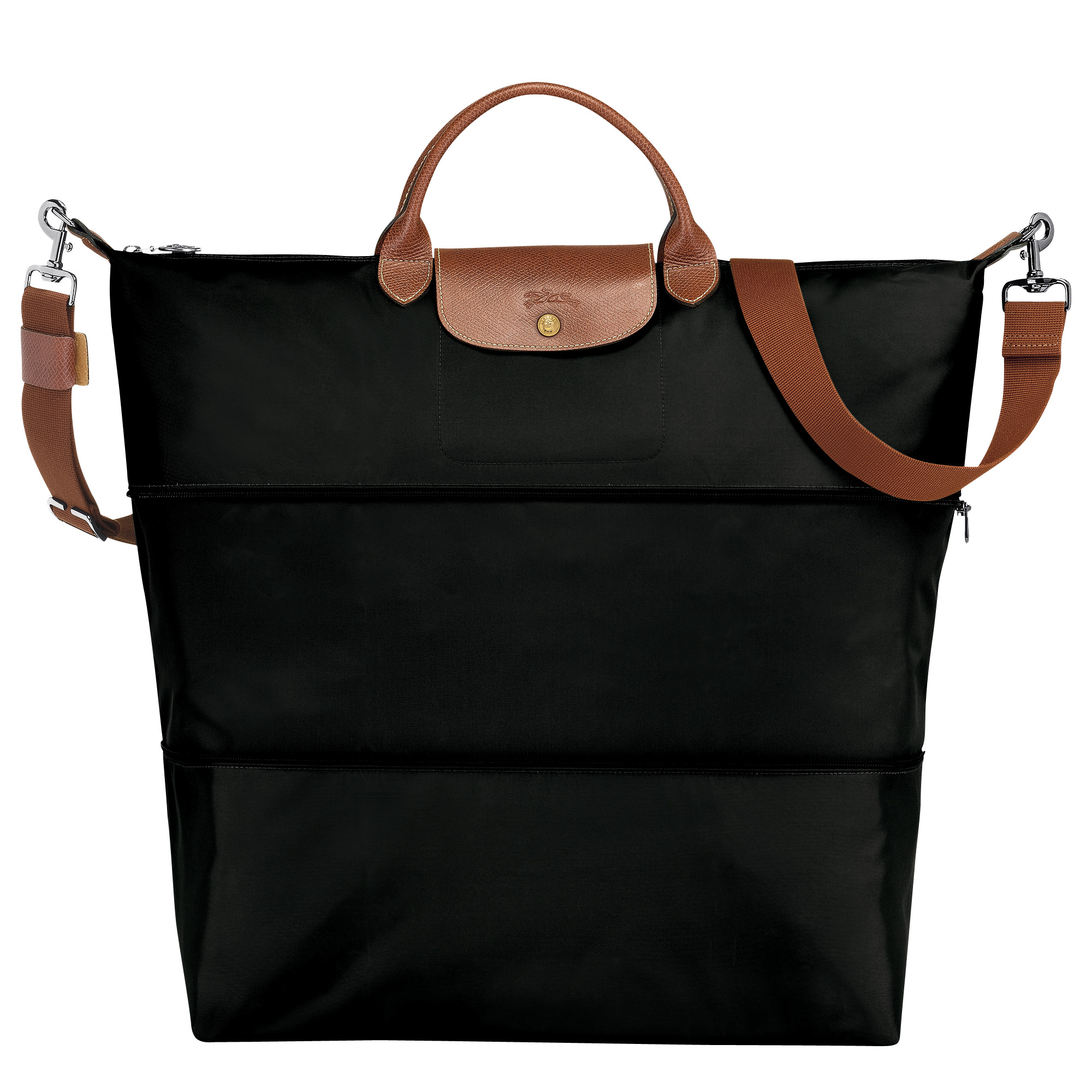 Le Pliage Original Travel bag expandable Black - Recycled canvas - 1