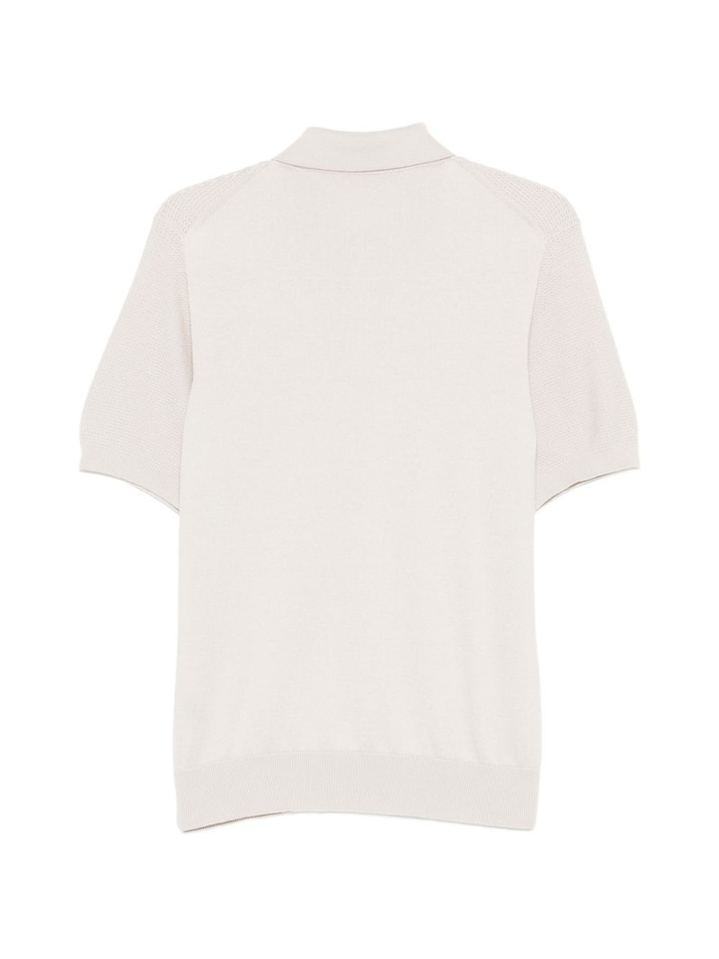 CORNELIANI waffle-knit polo shirt outlook