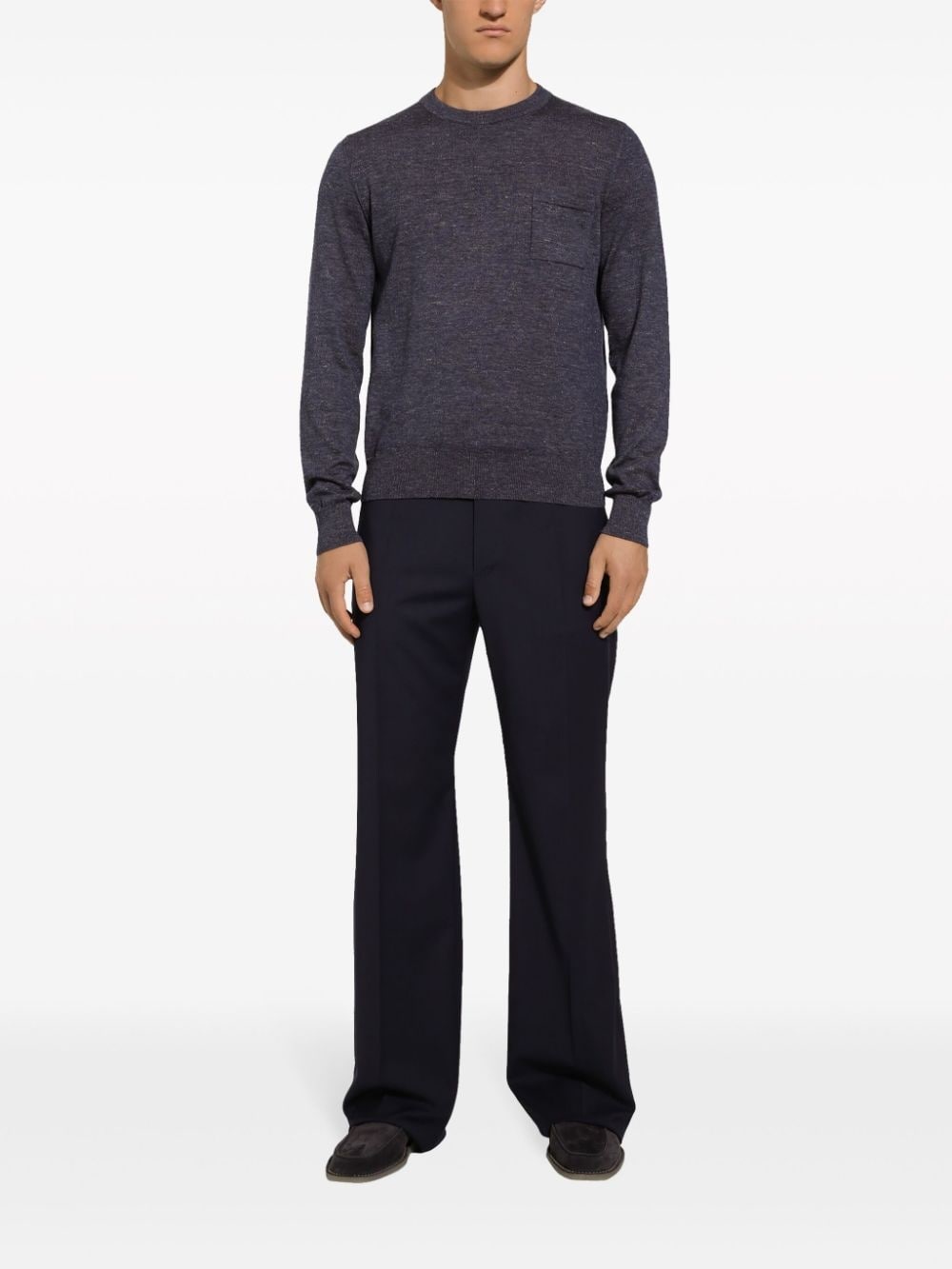 mÃ©lange-effect crew-neck jumper - 3