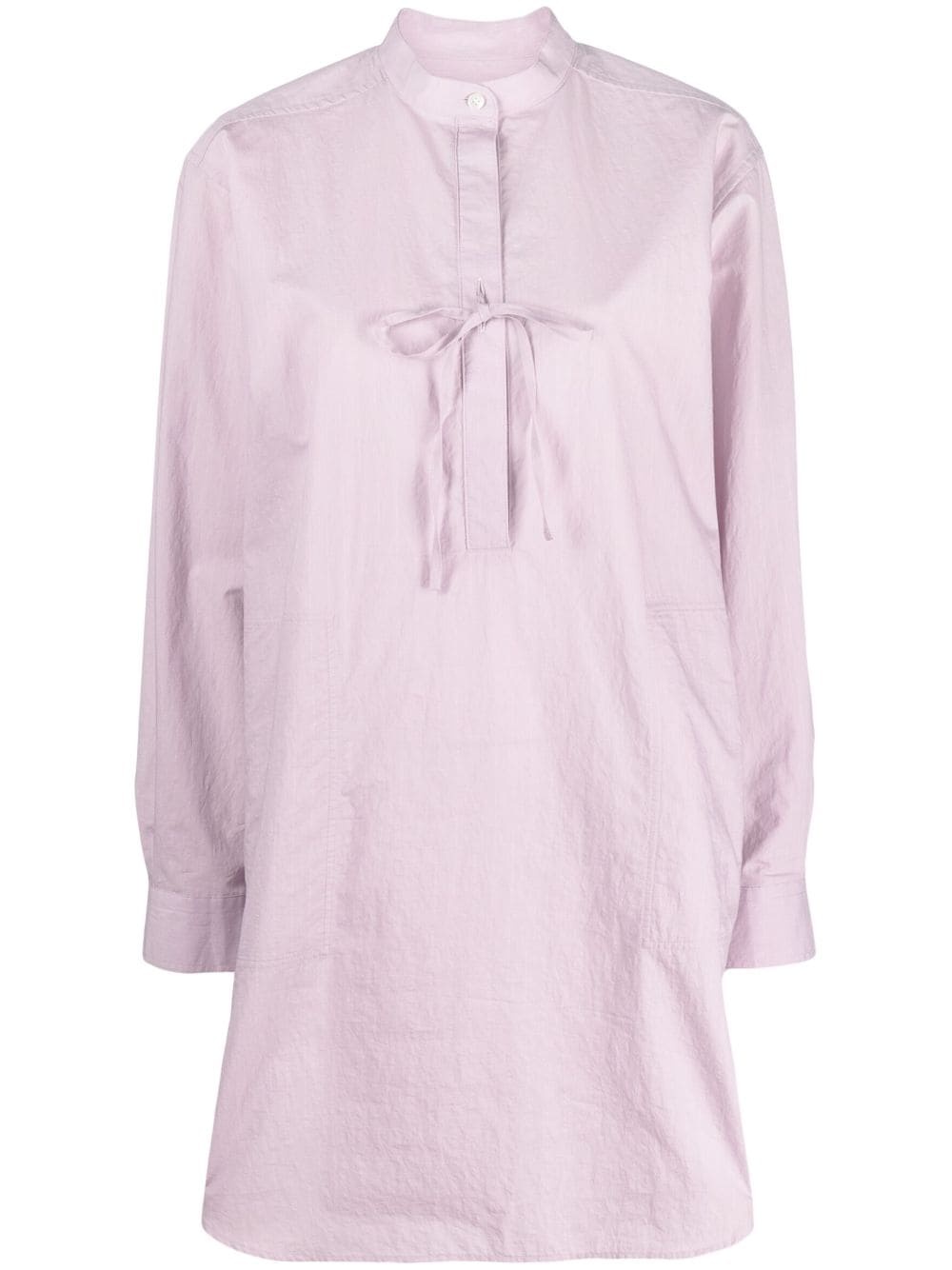 high-neck poplin tunic dress - 1