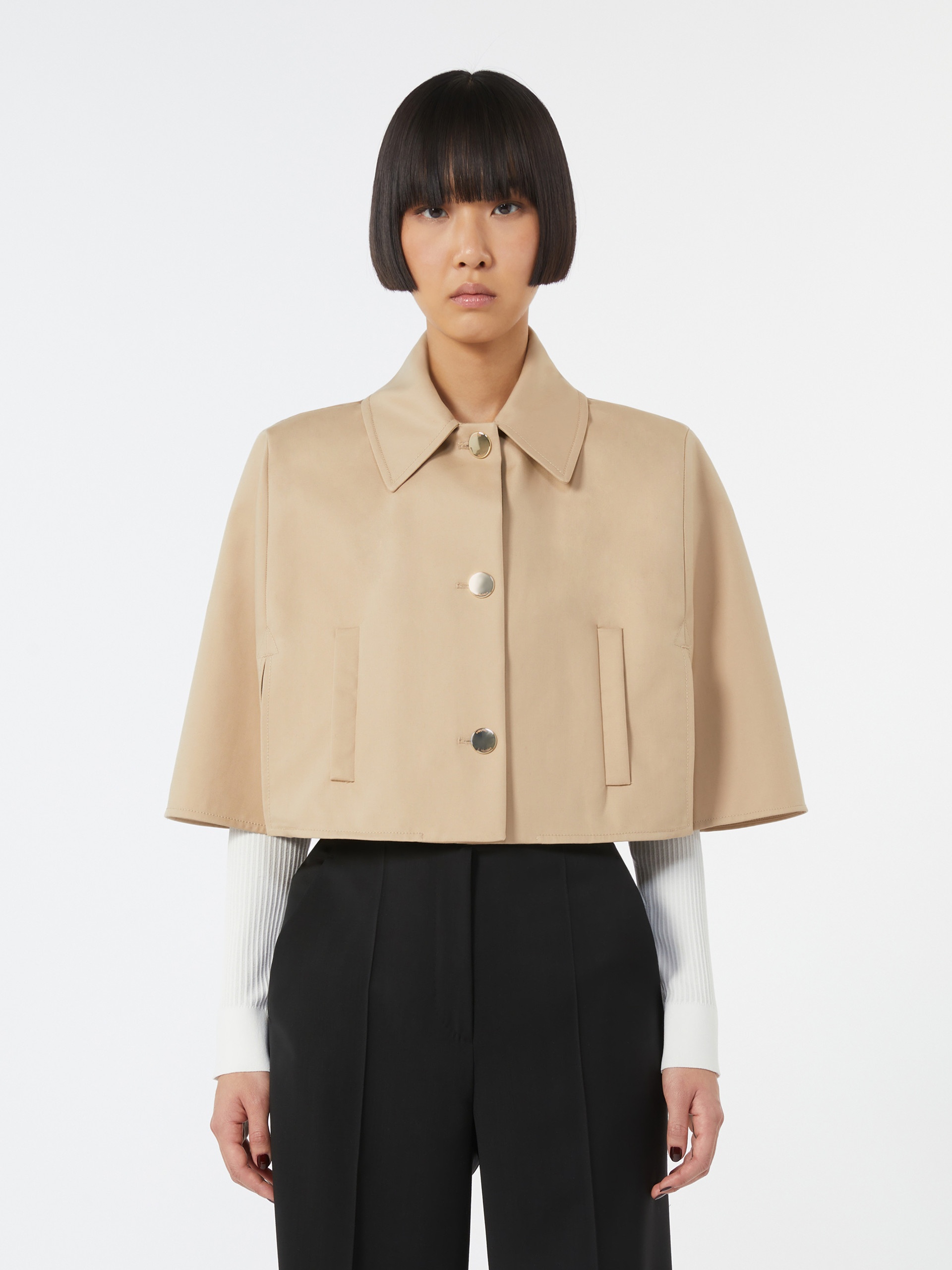 PADRE Cropped water-repellent cotton cloak - 3
