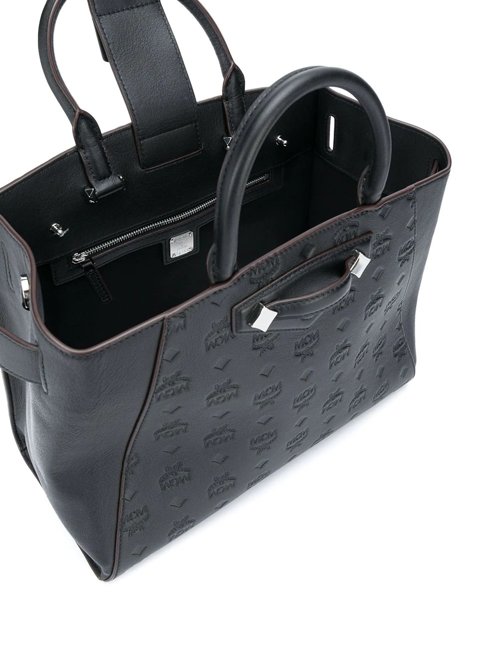 all-over embossed logo tote bag - 5