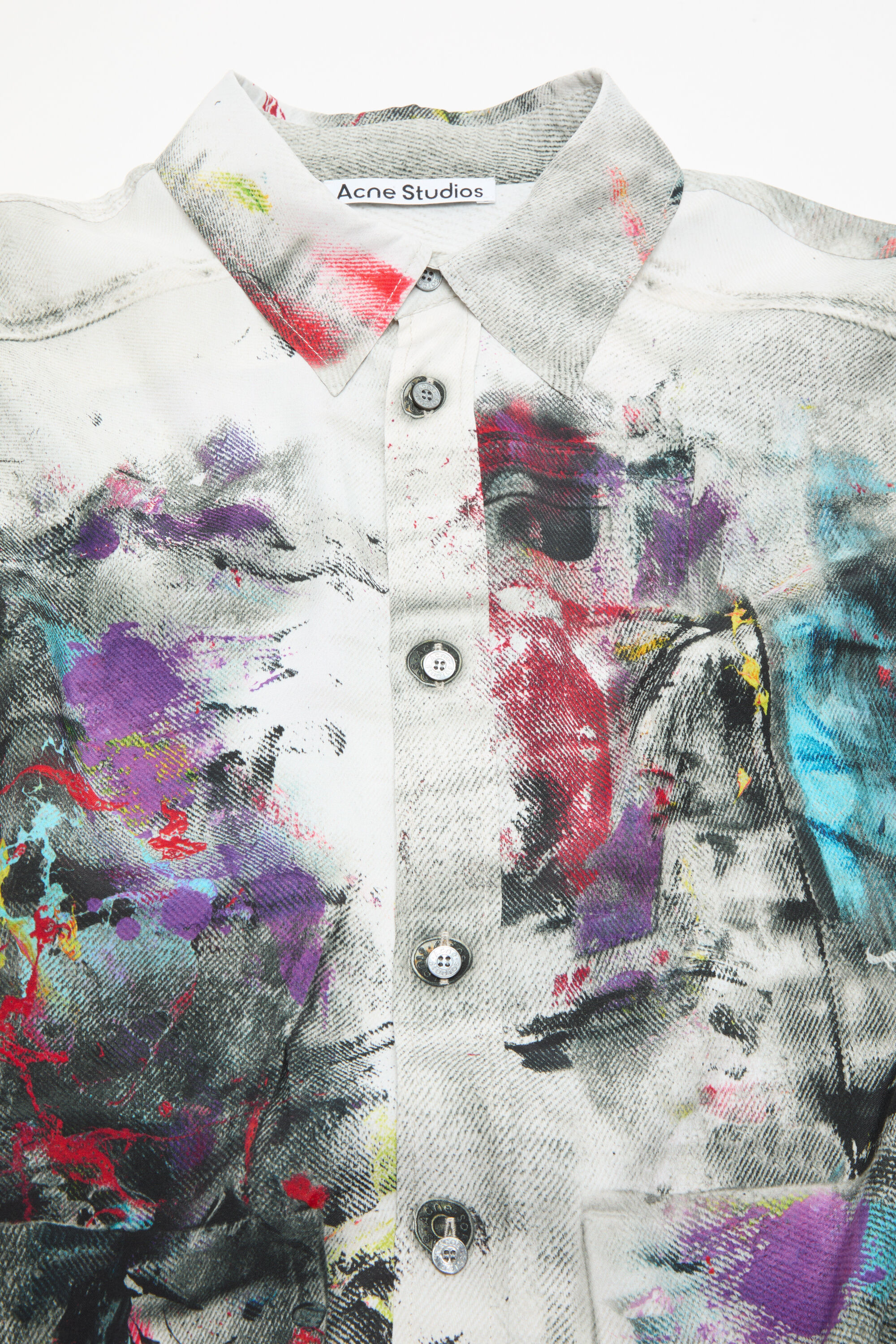 Button-up shirt printed - White Multicolor - 5
