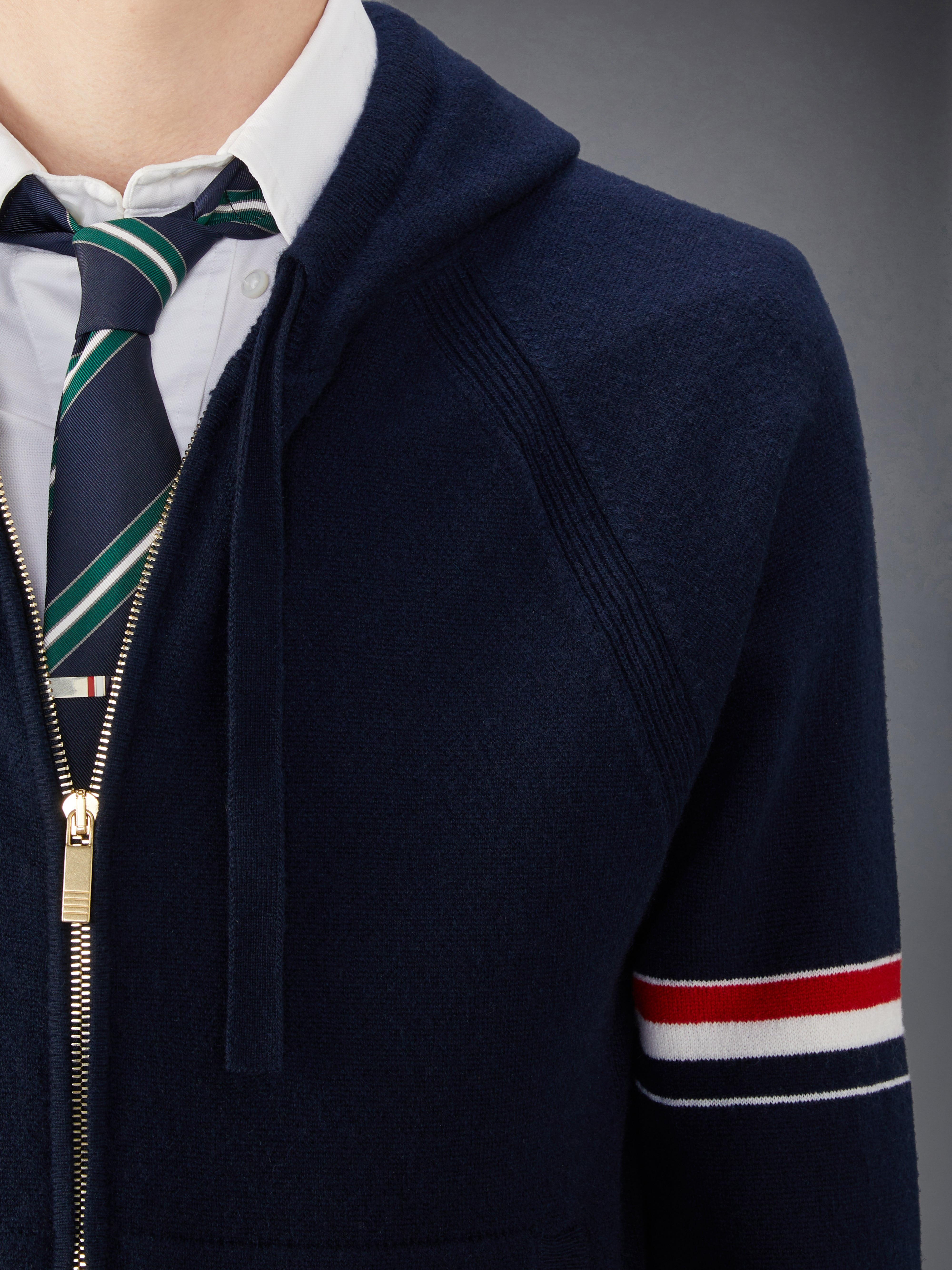 Cashmere Armband Zip up Hoodie - 6