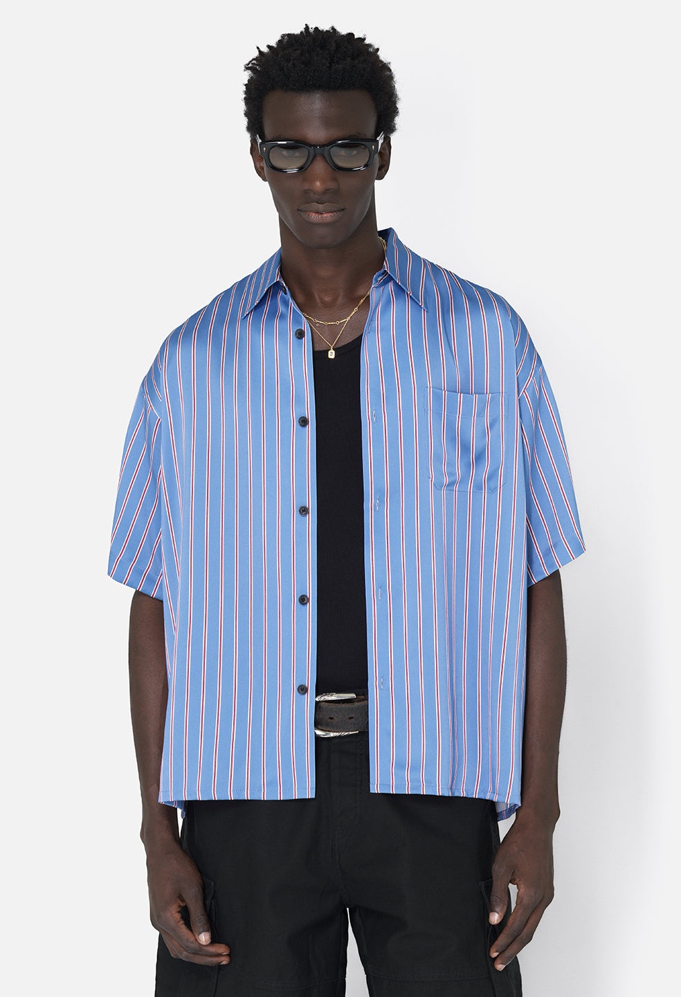 BRUSHED SILK BUTTON UP - 2