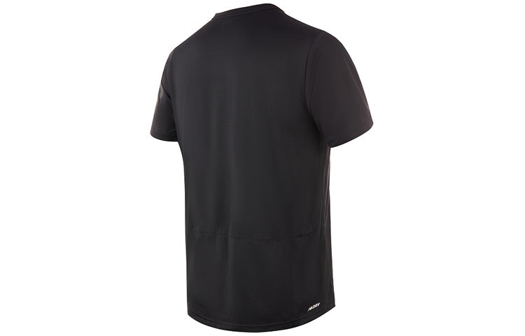 New Balance Men's New Balance Logo Printing Sports Round Neck Knit Short Sleeve Black AMT93193-BM - 2