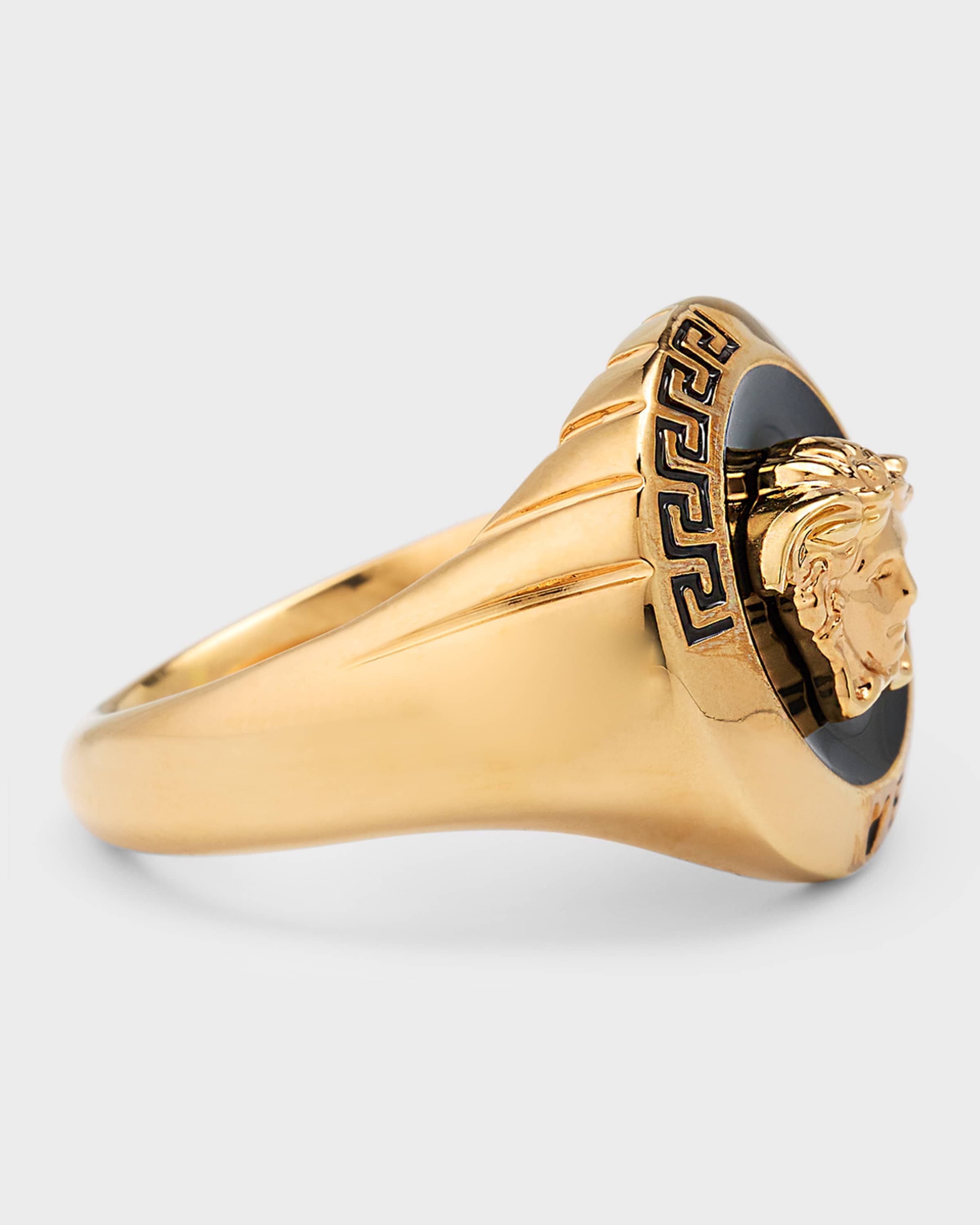 ★人気★【VERSACE】ROUND MEDUSA SIGNET リング Versace Men's Nautical Medusa Ring | Neiman Marcus