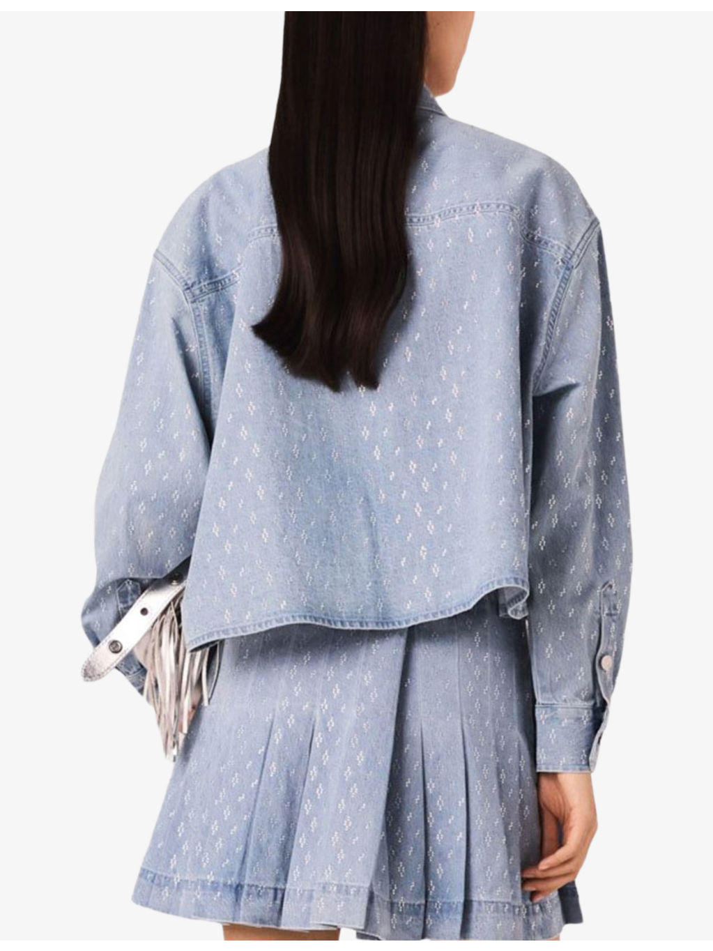 Bridget Rhinestone-Embellished Denim Shirt - 4