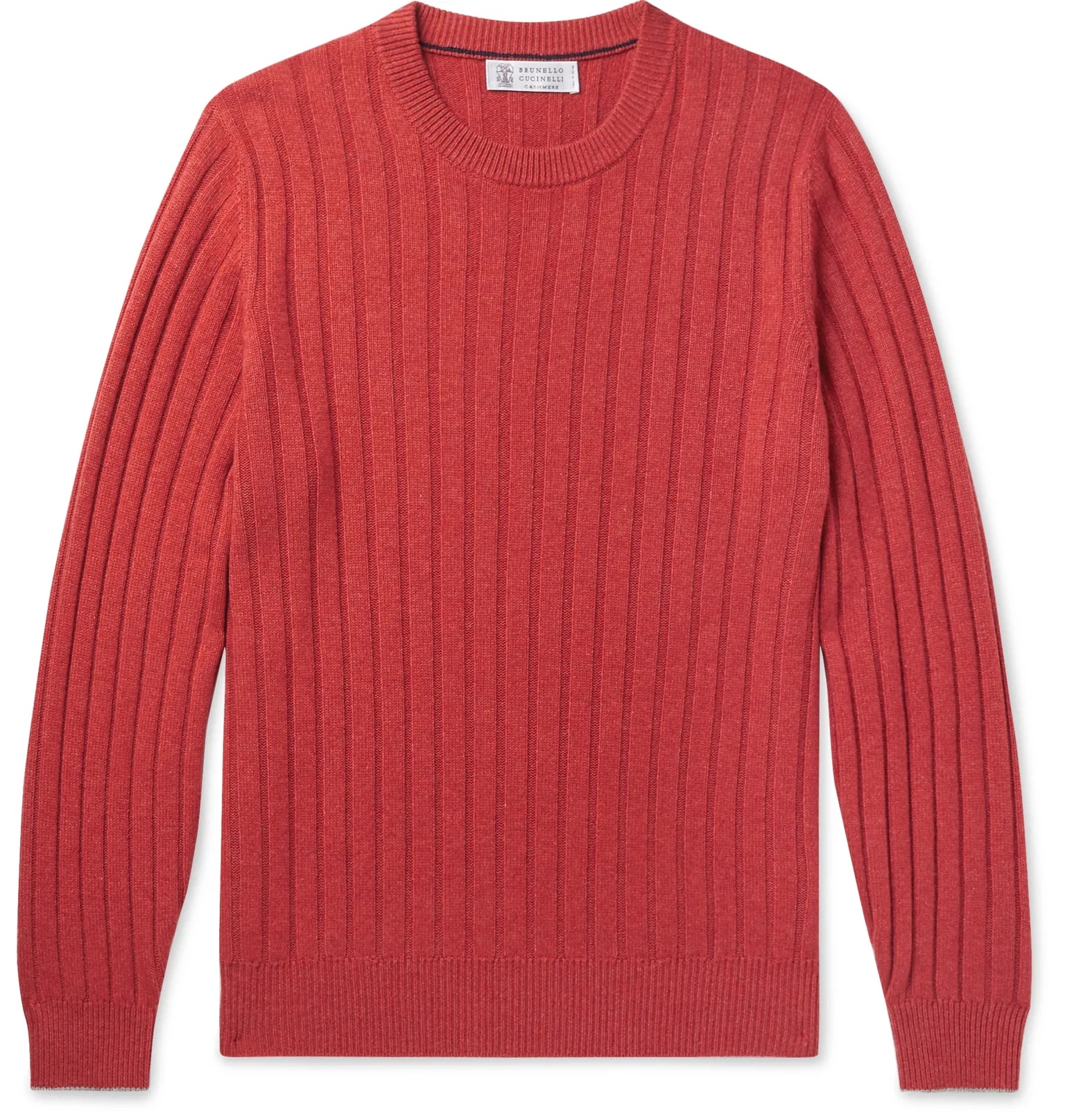 Slim-Fit Ribbed Virgin Wool, Cashmere and Silk-Blend Sweater - 1