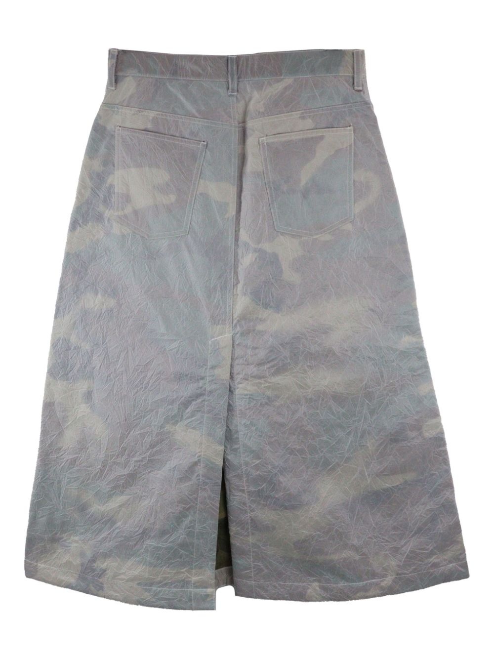 crease-effect midi skirt - 2