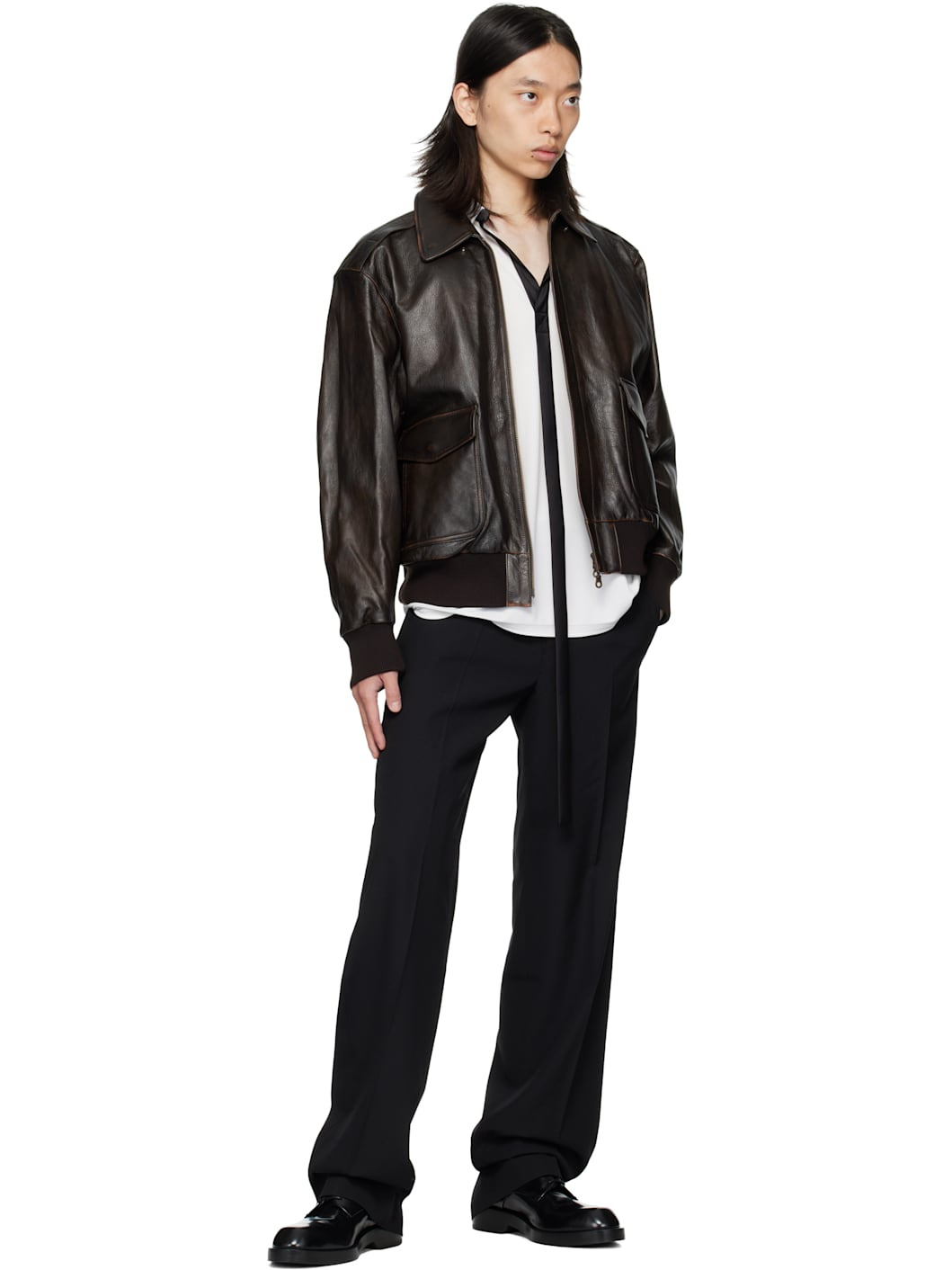 Black Wool Trousers - 4
