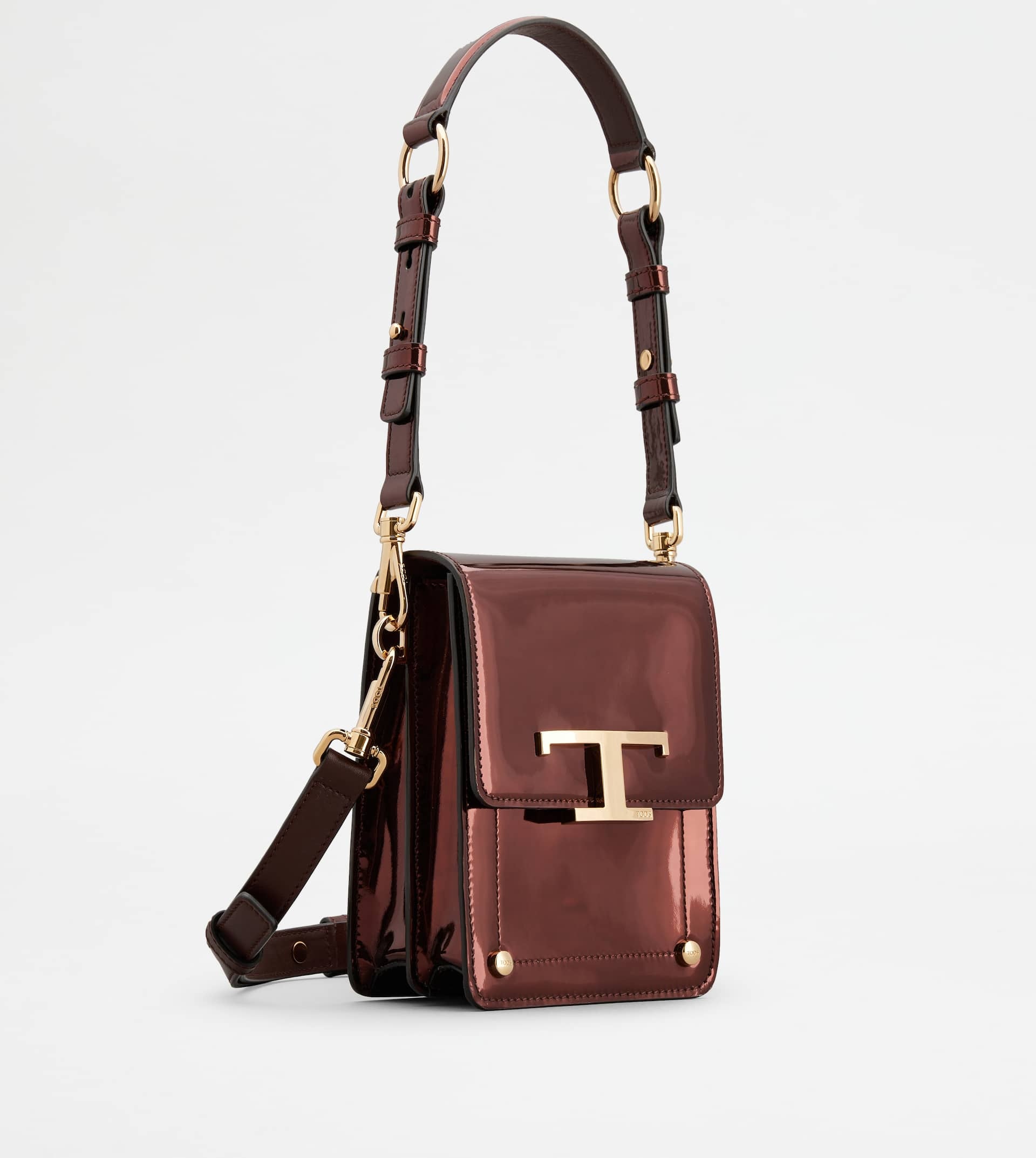 T TIMELESS BAG IN LEATHER MICRO - BURGUNDY - 2
