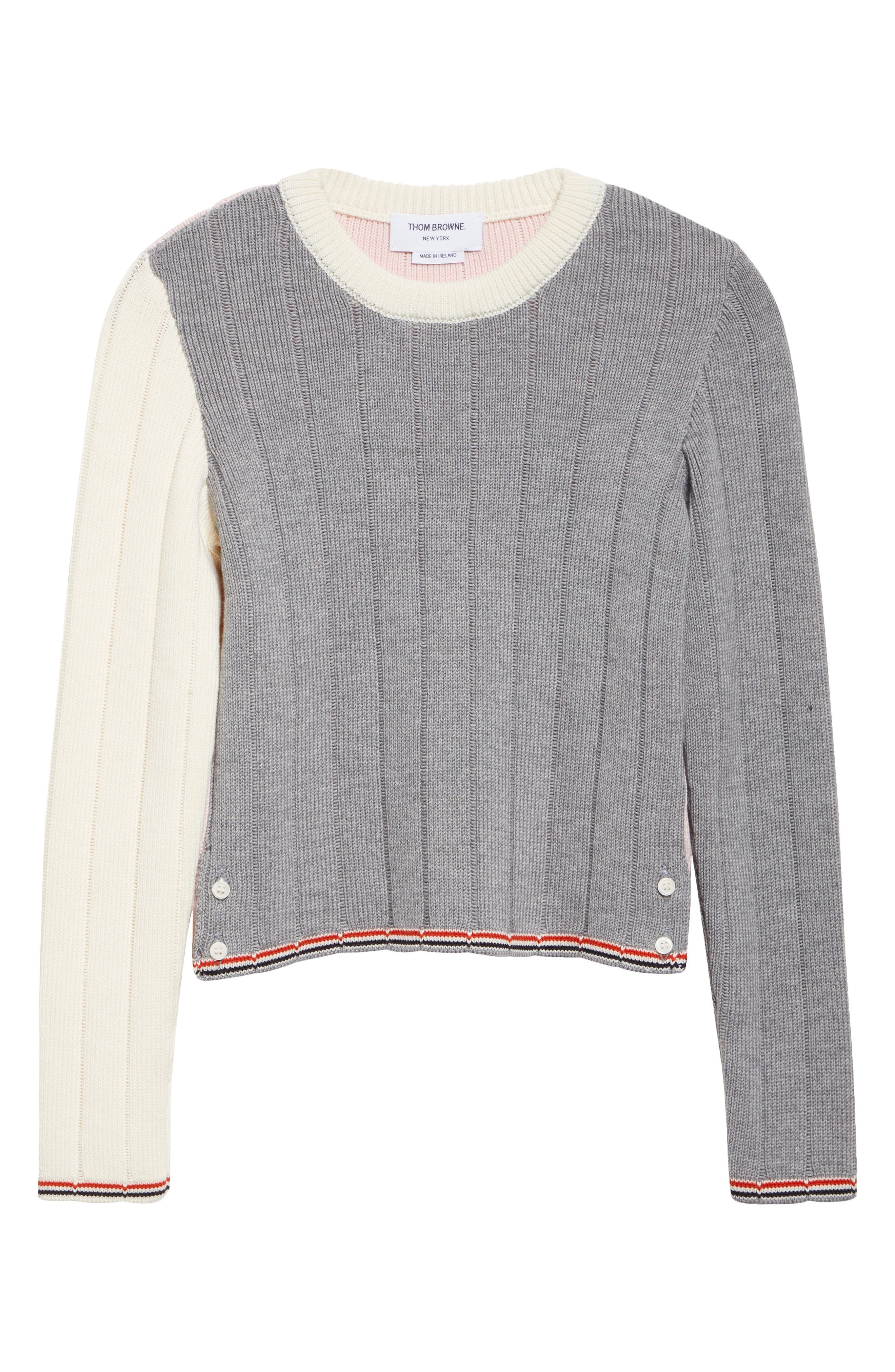 Thom Browne Fun-Mix Ladder Stitch Wool Sweater in Multicolor Mix at Nordstrom - 6
