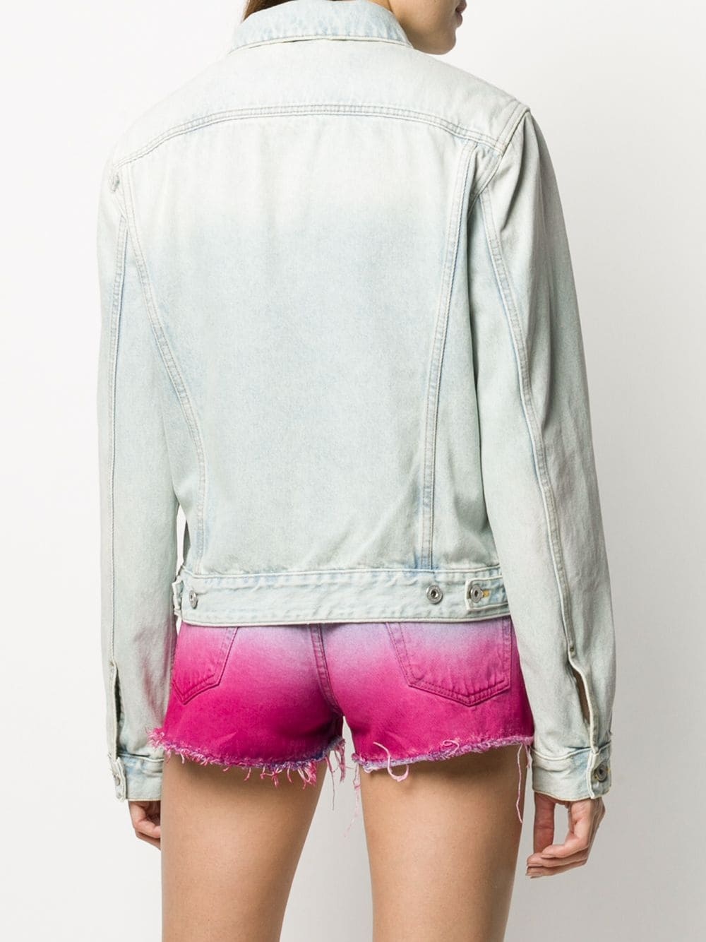 bleached boxy denim jacket - 4