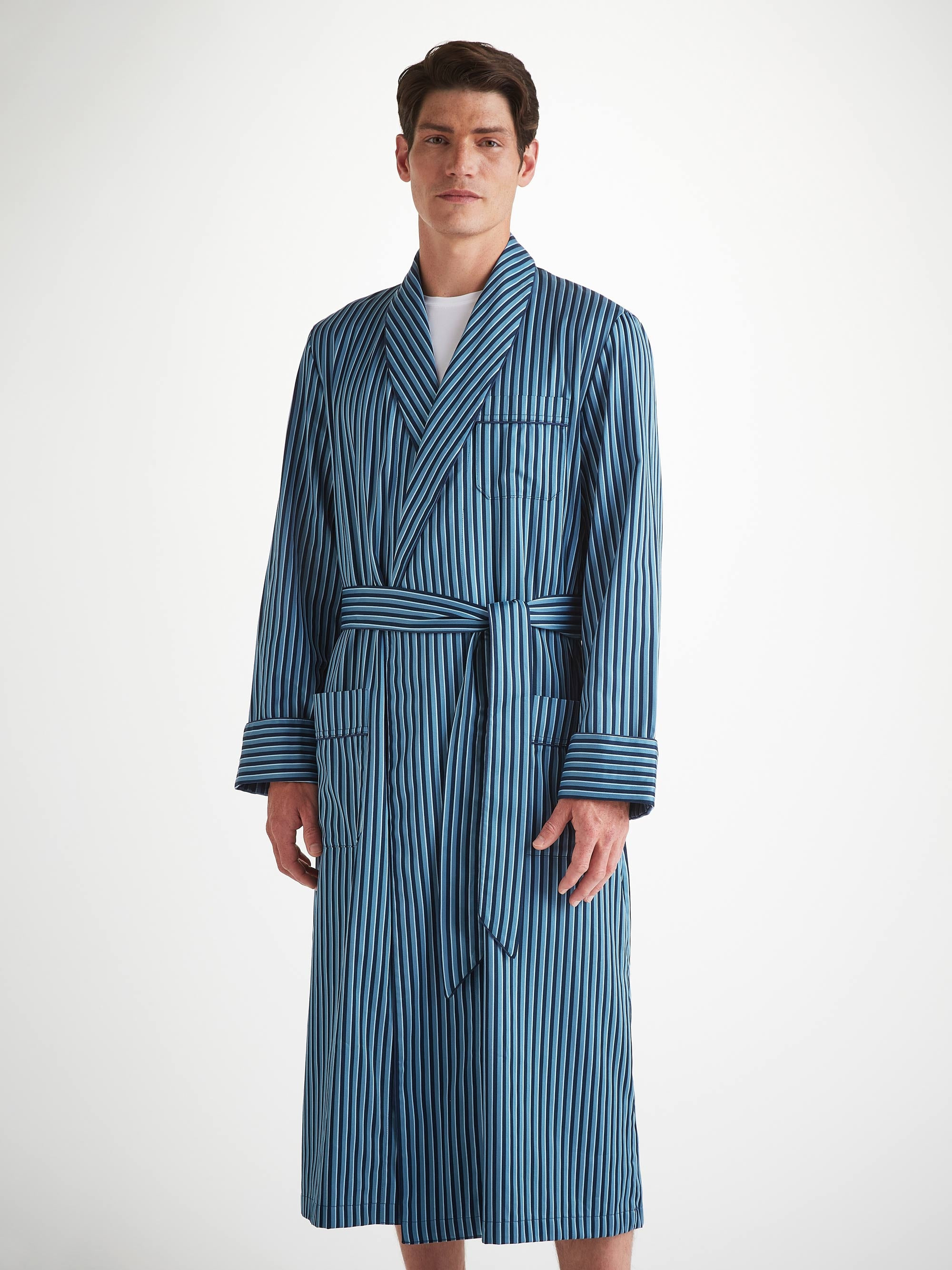Men's Robe Wellington 58 Cotton Blue - 5