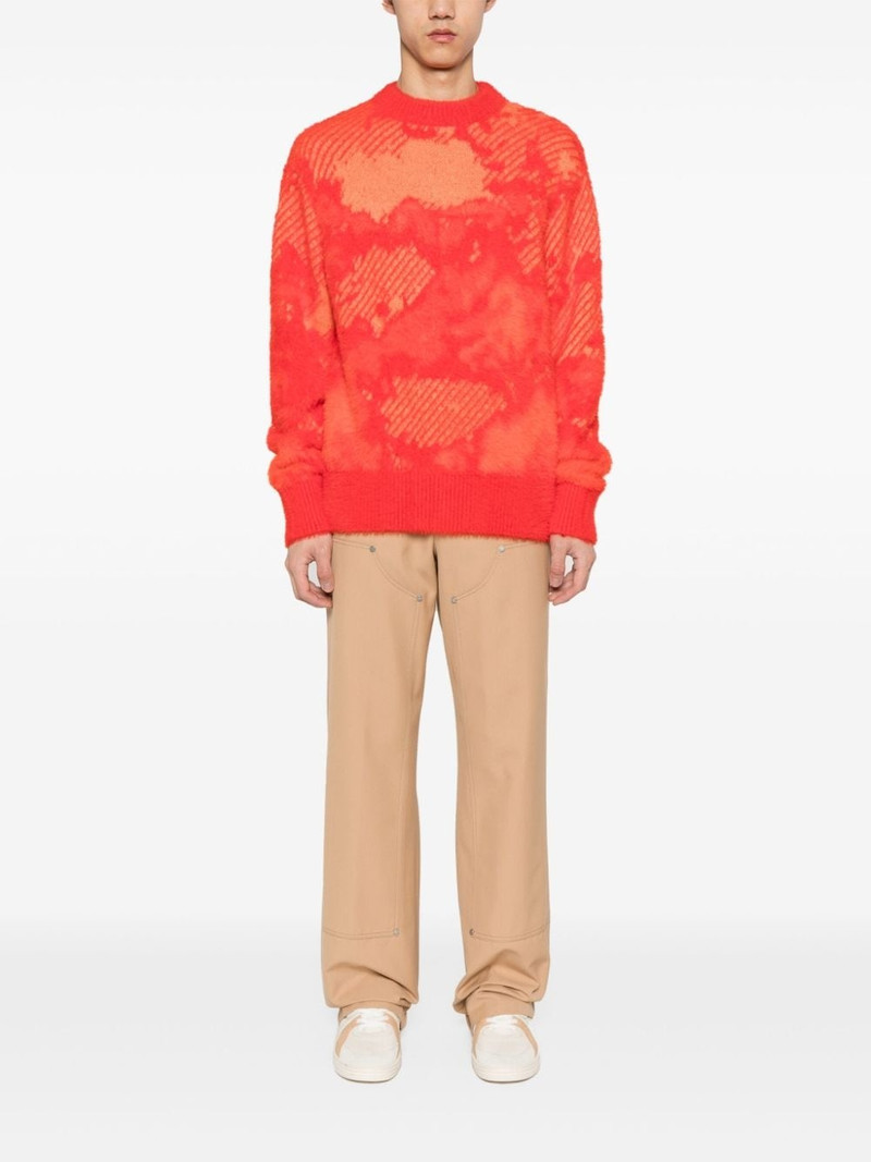 Palm Angels logo-embroidered straight trousers outlook