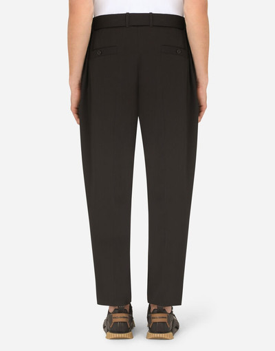 Dolce & Gabbana Gabardine pants with adjustable belt outlook