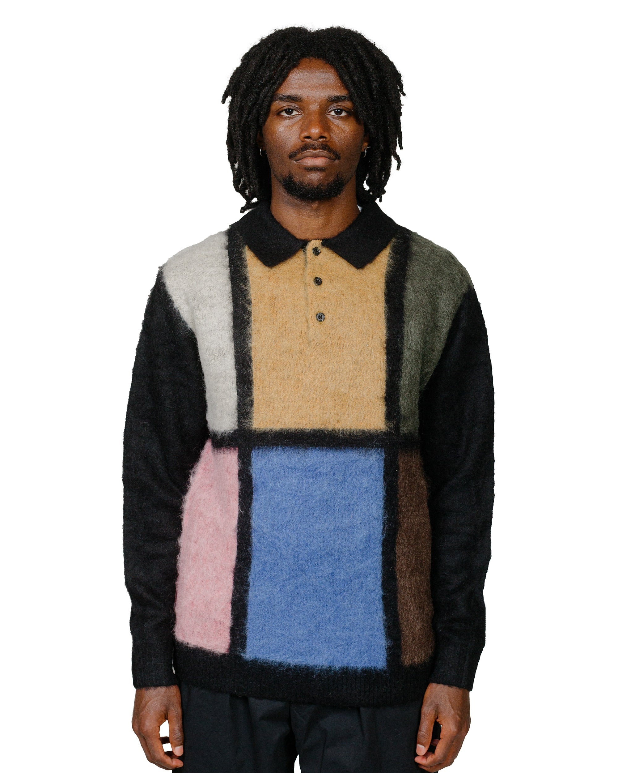 Knit Polo Shaggy Black - 2