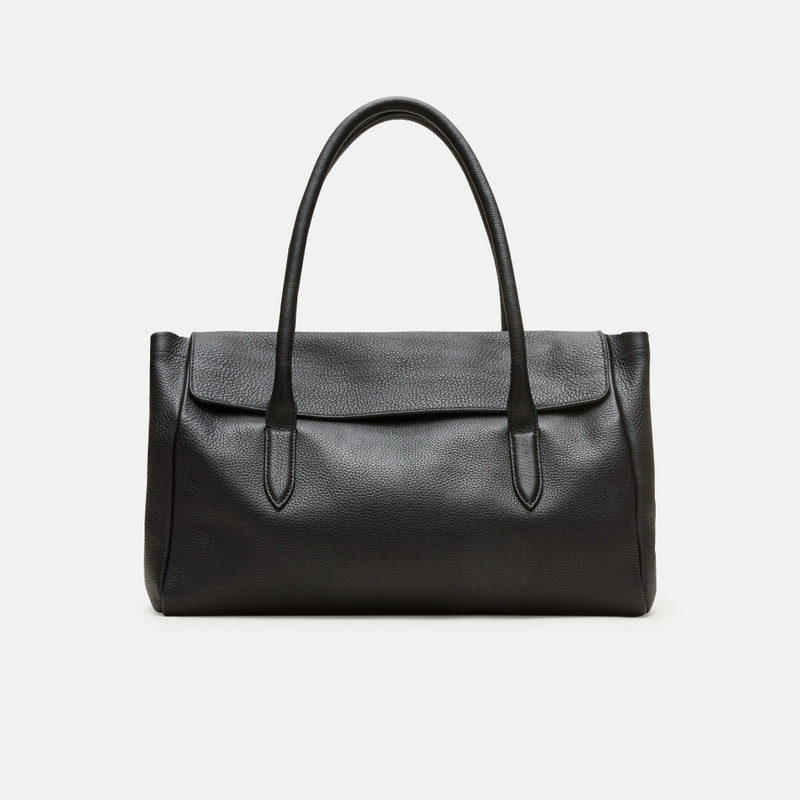 Berkeley large flared tote in leather 1