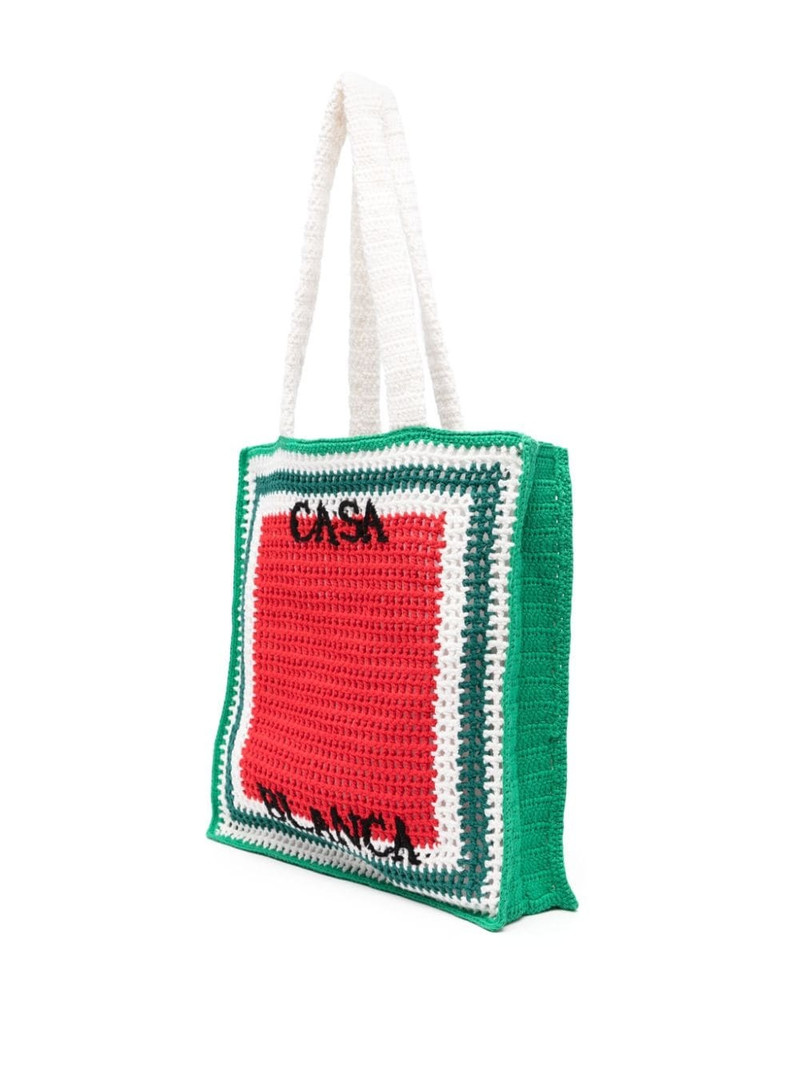 CASABLANCA Atlantis crochet tote bag outlook