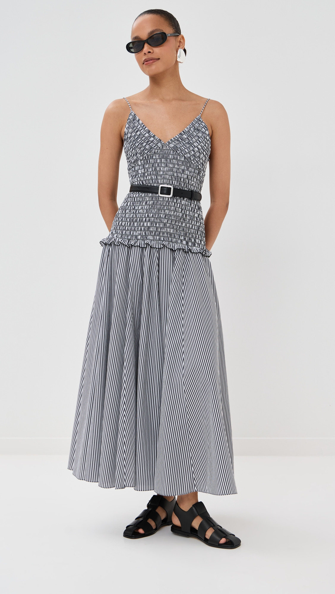 The Josie Spaghetti Strap Dress with Smocked Bodice - 1