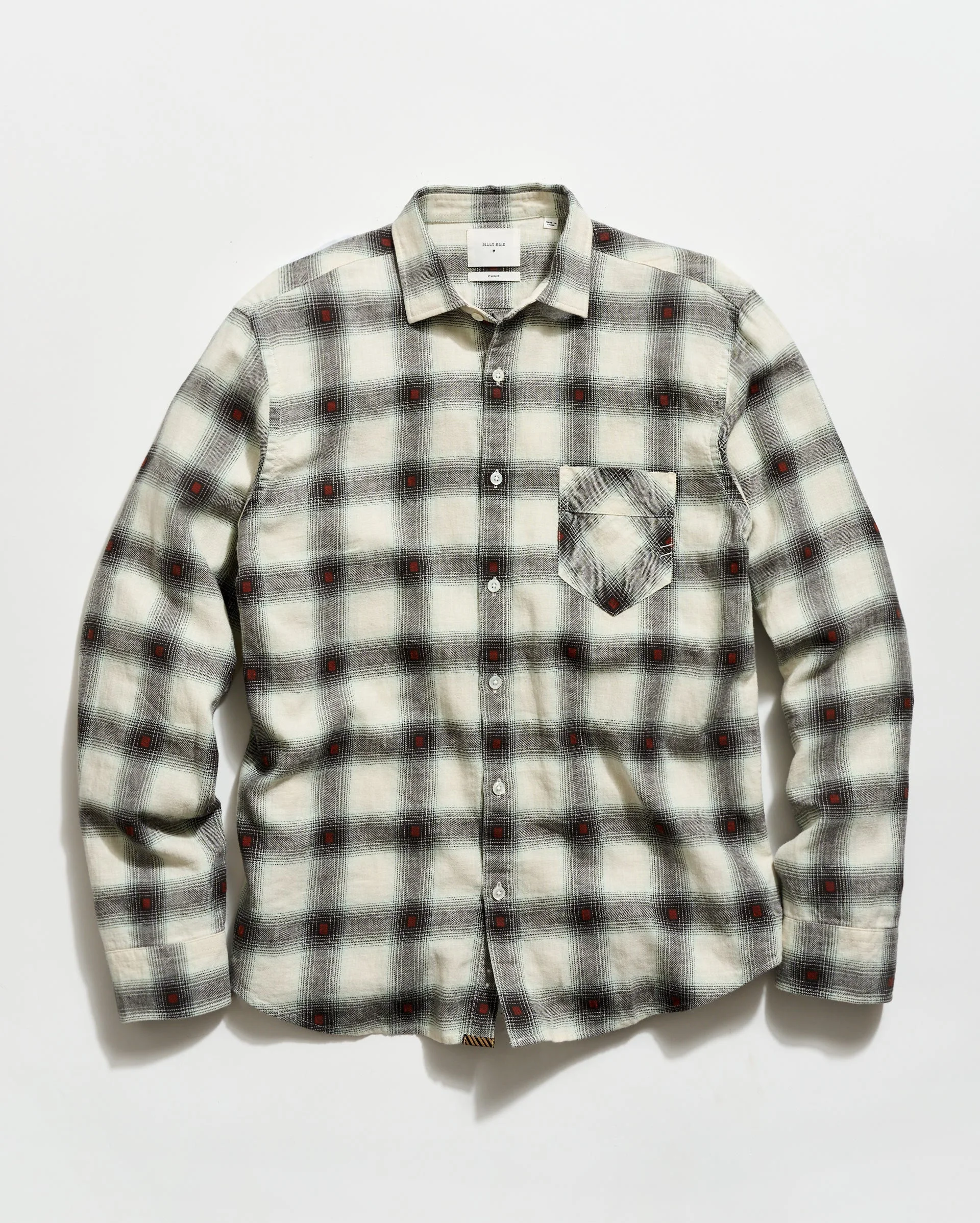 Hemp Cotton Dobby Plaid John T Shirt - 1