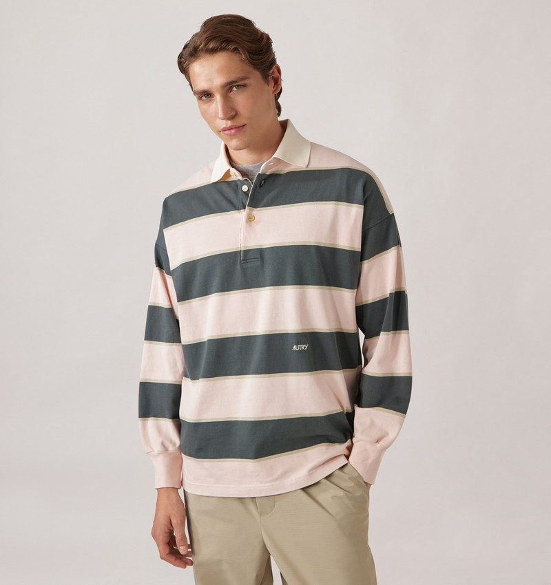 UNISEX STRIPED RUGBY POLO 3