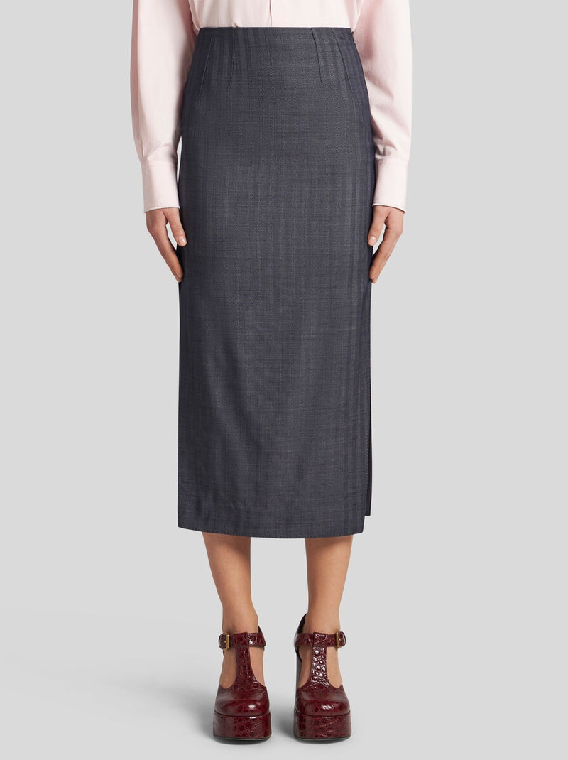 Etro WOOL-BLEND PENCIL SKIRT outlook