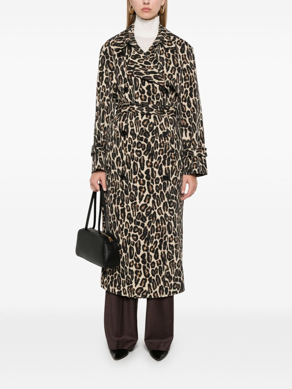 leopard trench coat - 2