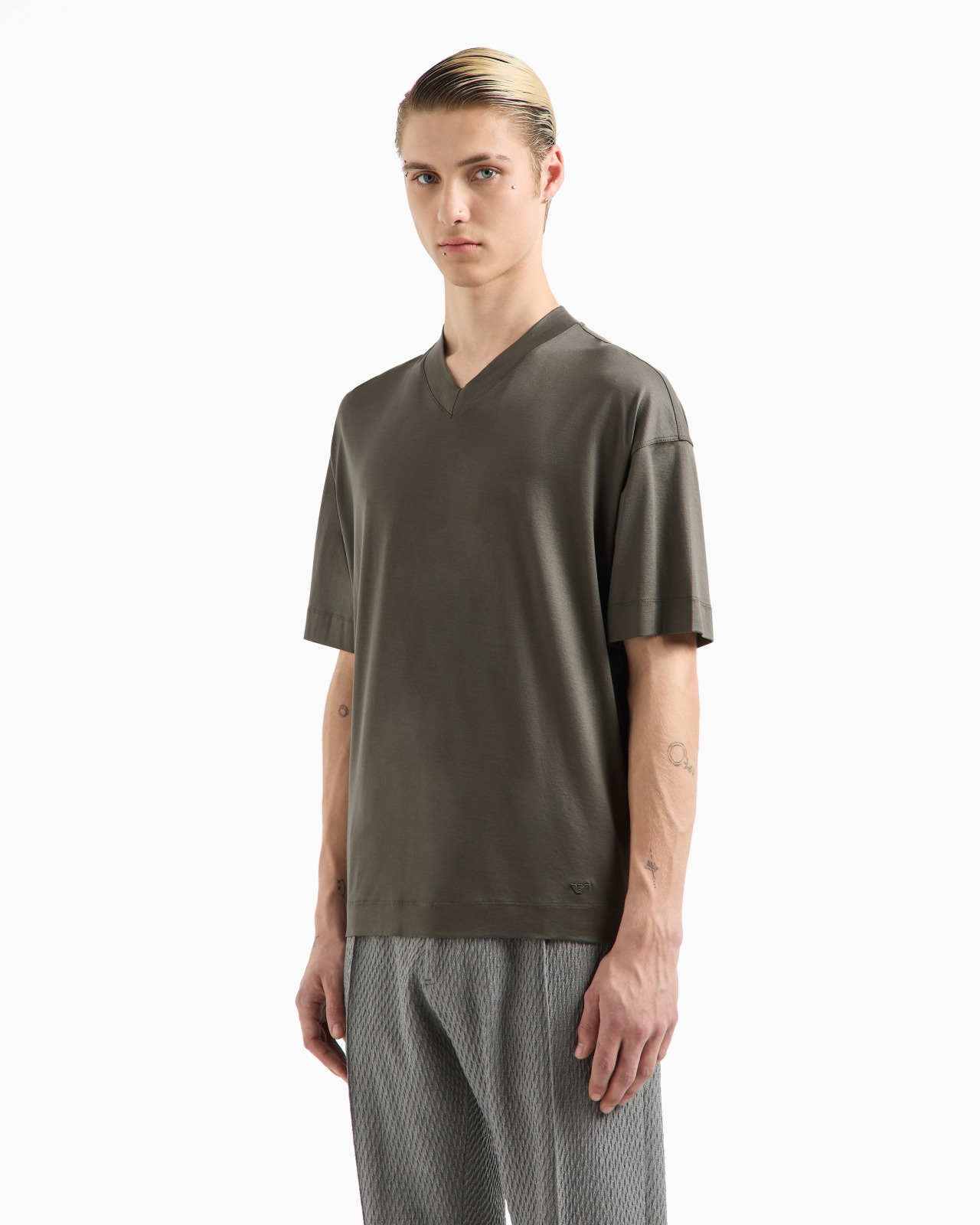 ASV Lyocell-blend jersey V-neck T-shirt - 2
