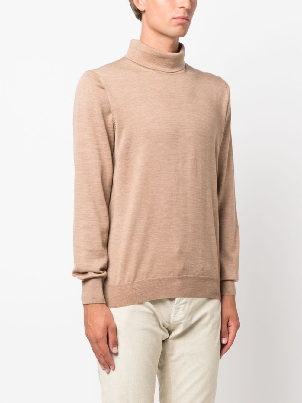 roll-neck wool jumper - 3