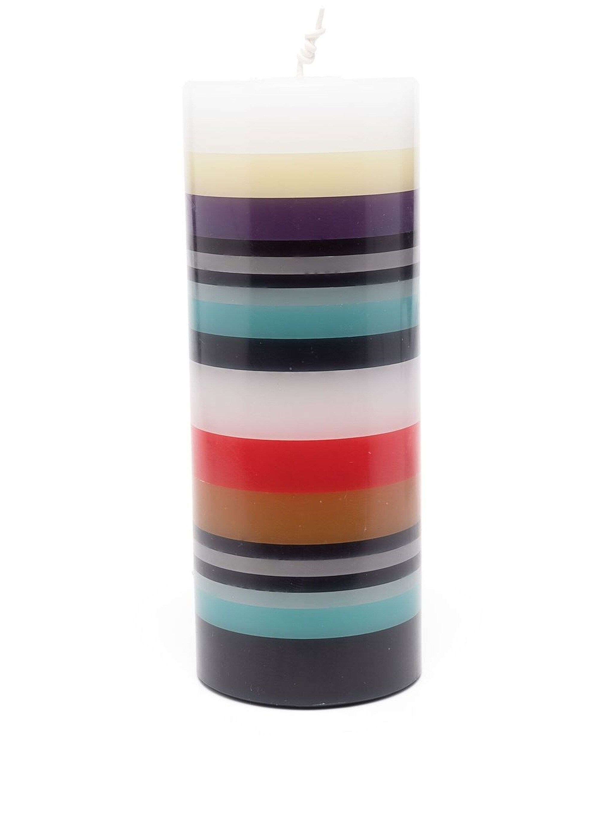 striped single-wick candle - 1