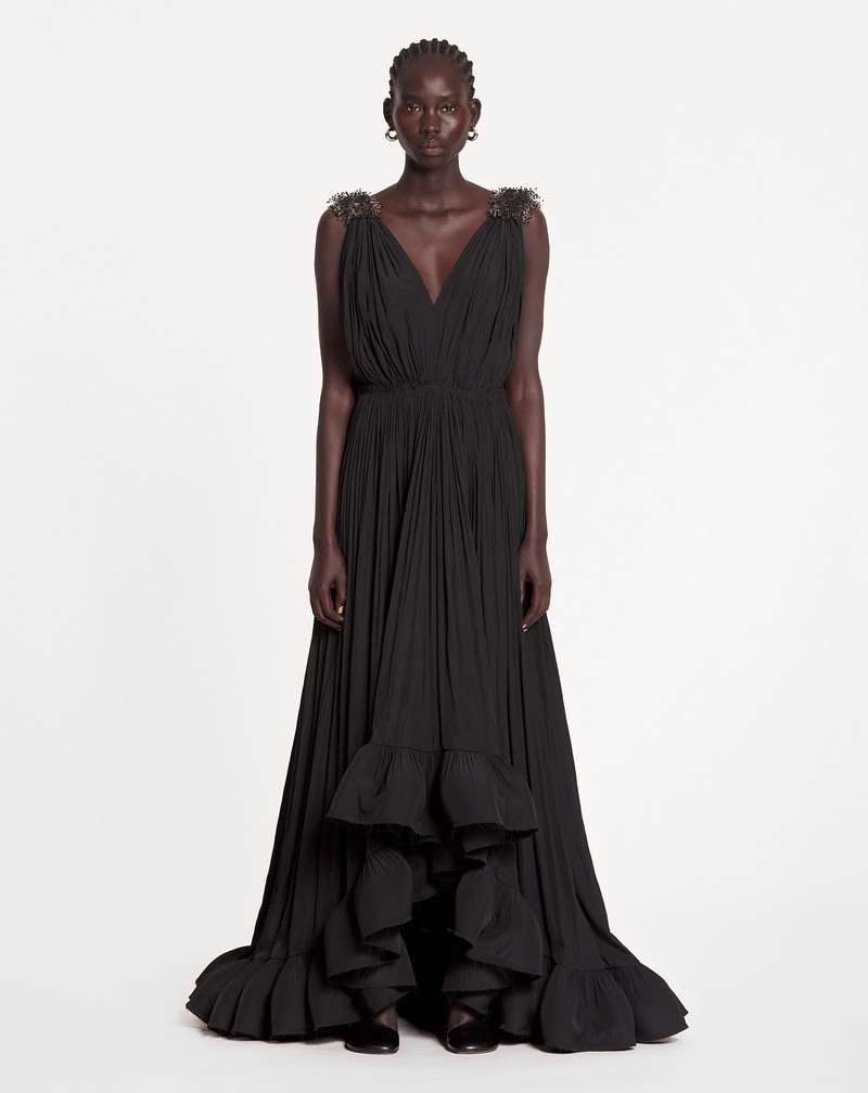 Lanvin LONG EMBROIDERED CHARMEUSE EVENING GOWN outlook