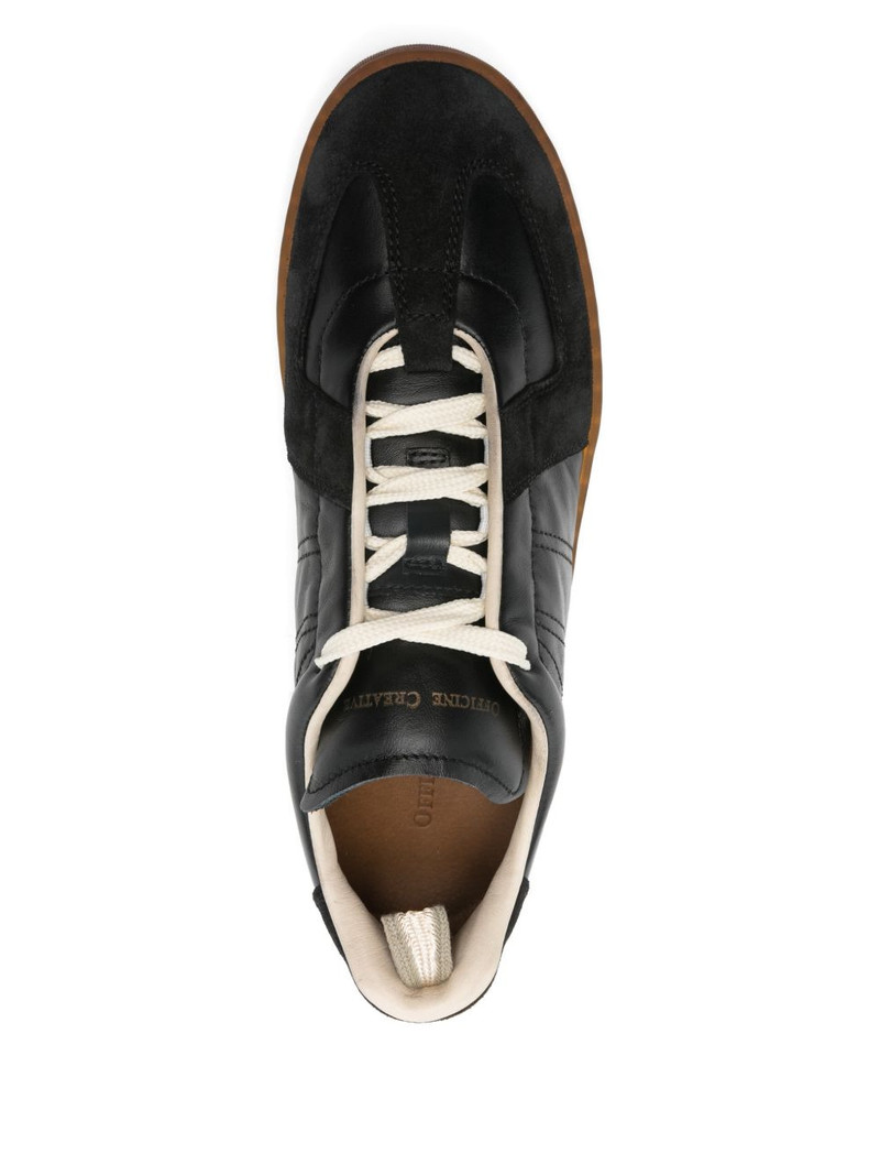 panelled lace-up low-top sneakers 4