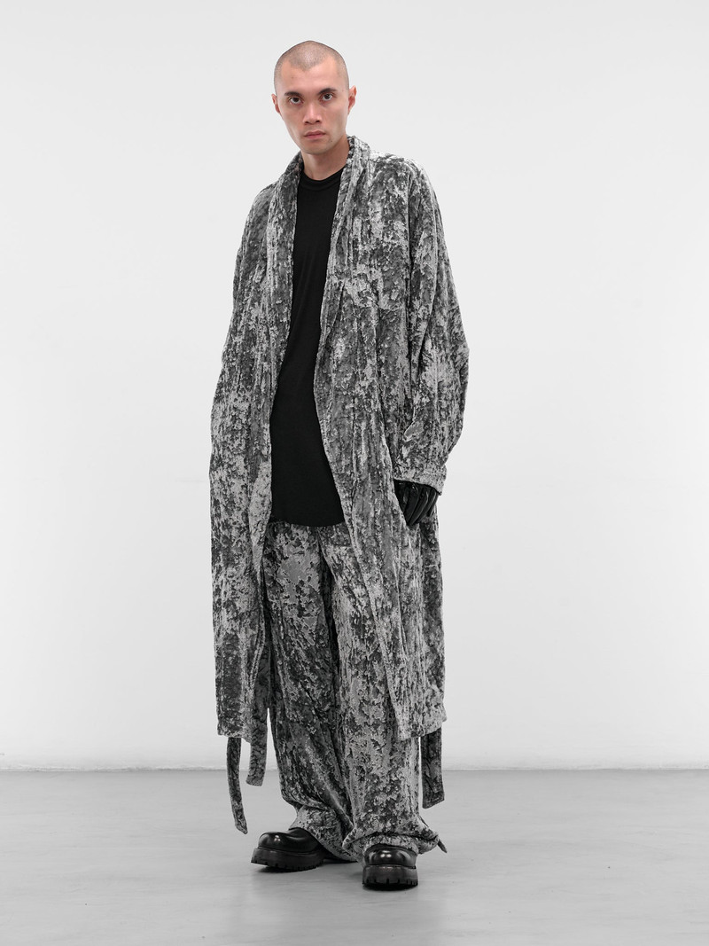 Julius Gray Crushed Velvet Cargo Pants outlook