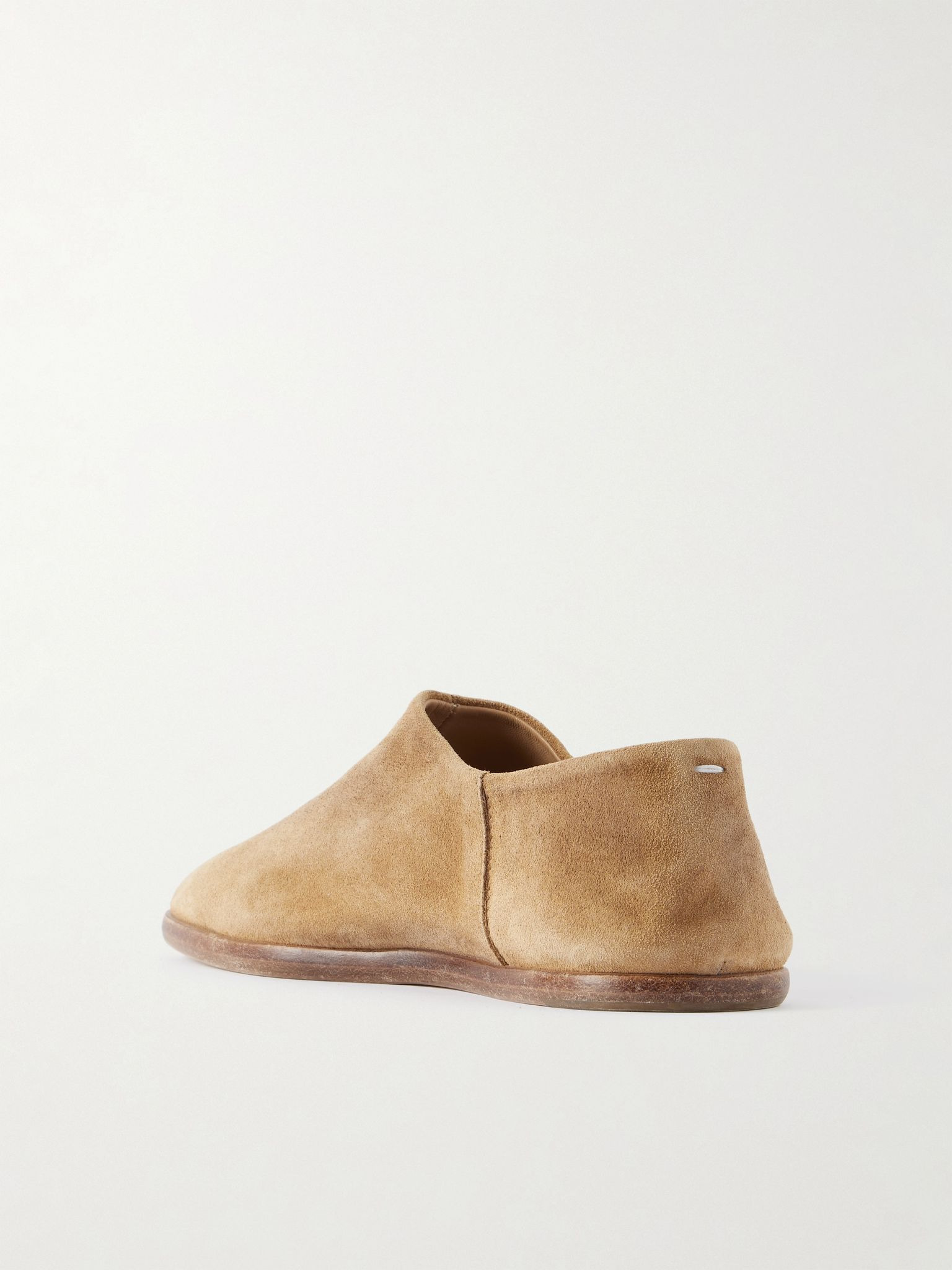 Tabi split-toe suede collapsible-heel loafers Camel - 3
