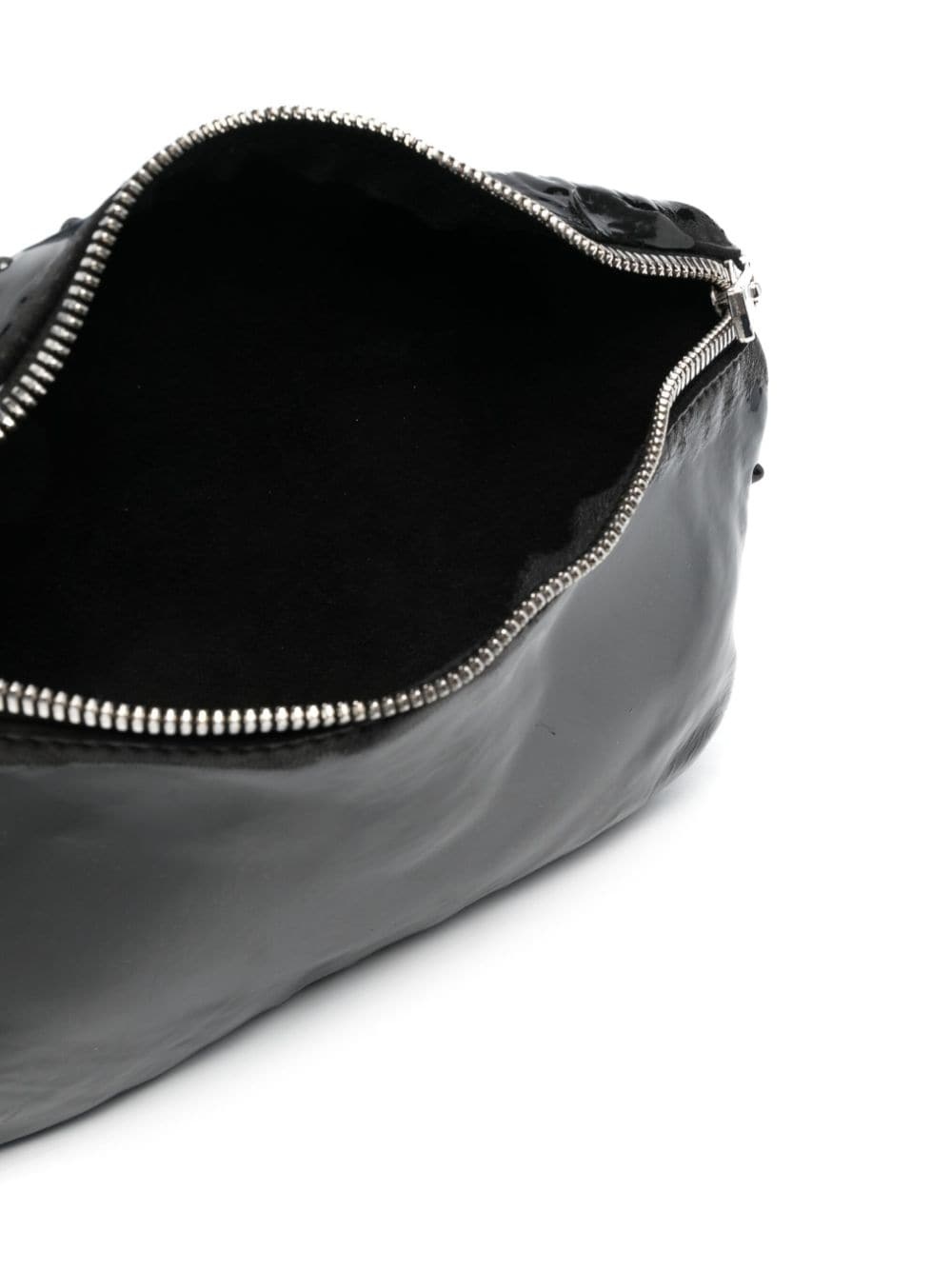 zip-up patent leather belt bag - 5