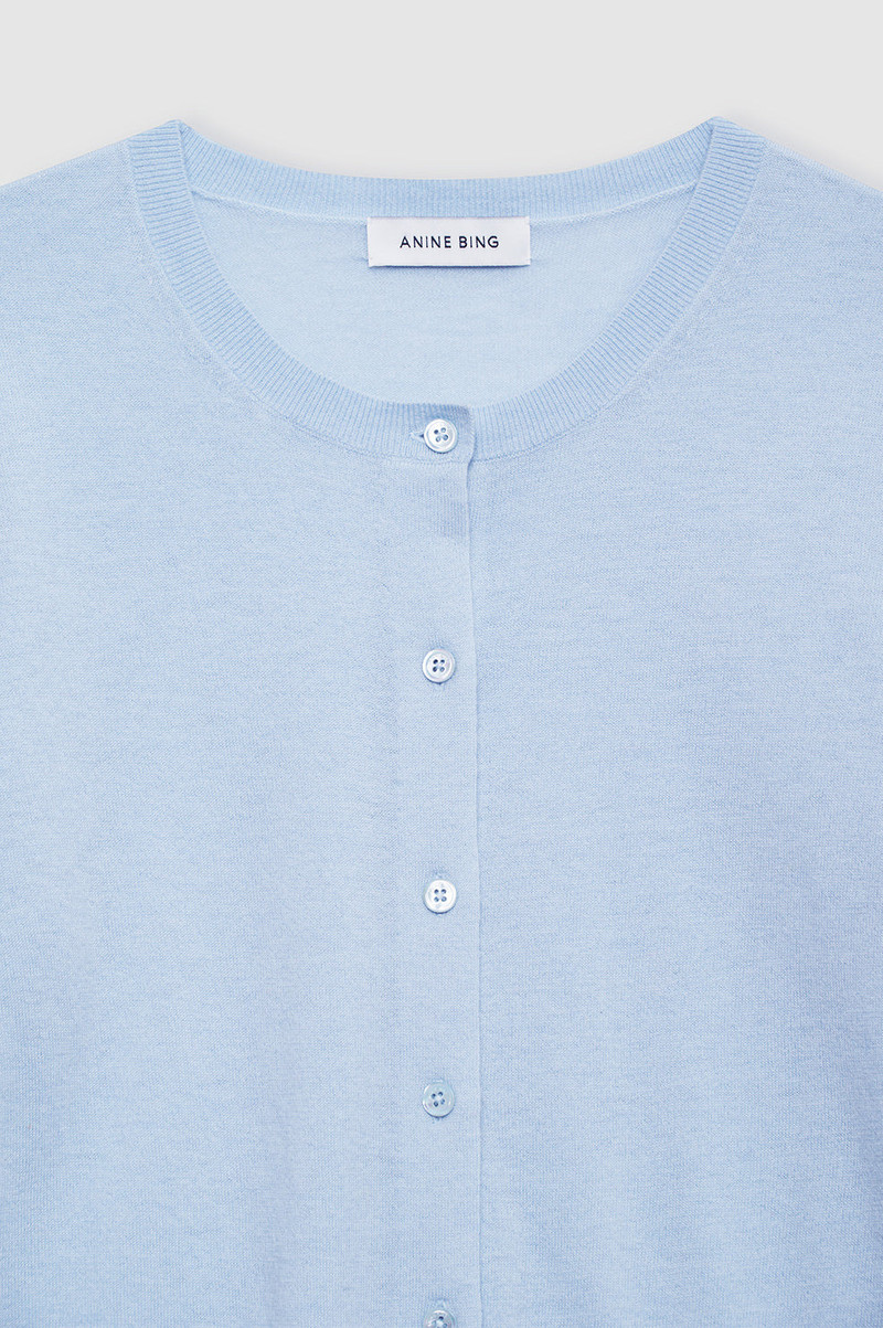Moni Crop Cardigan - Pale Blue 4