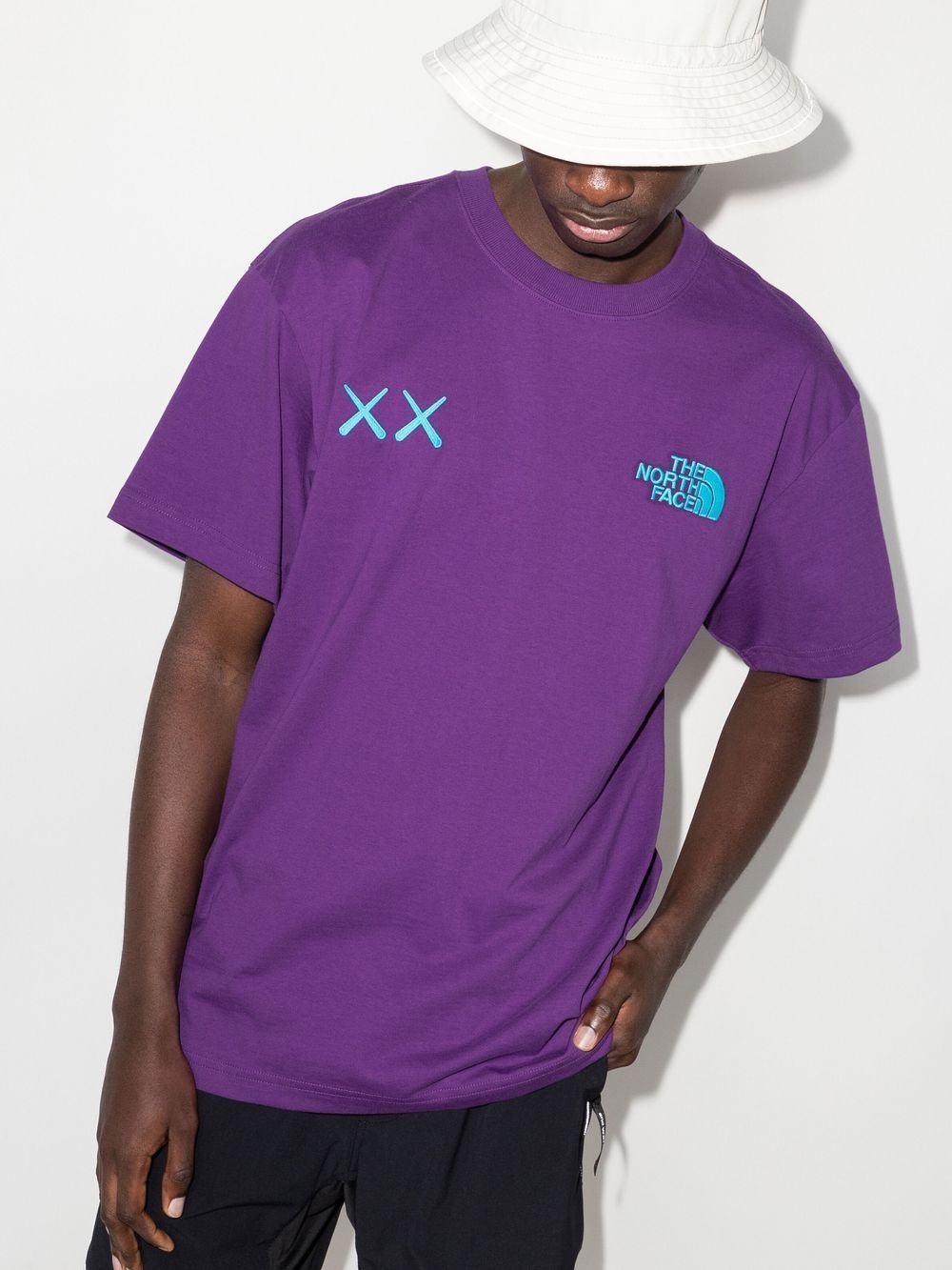 x KAWS logo-embroidered T-shirt - 2