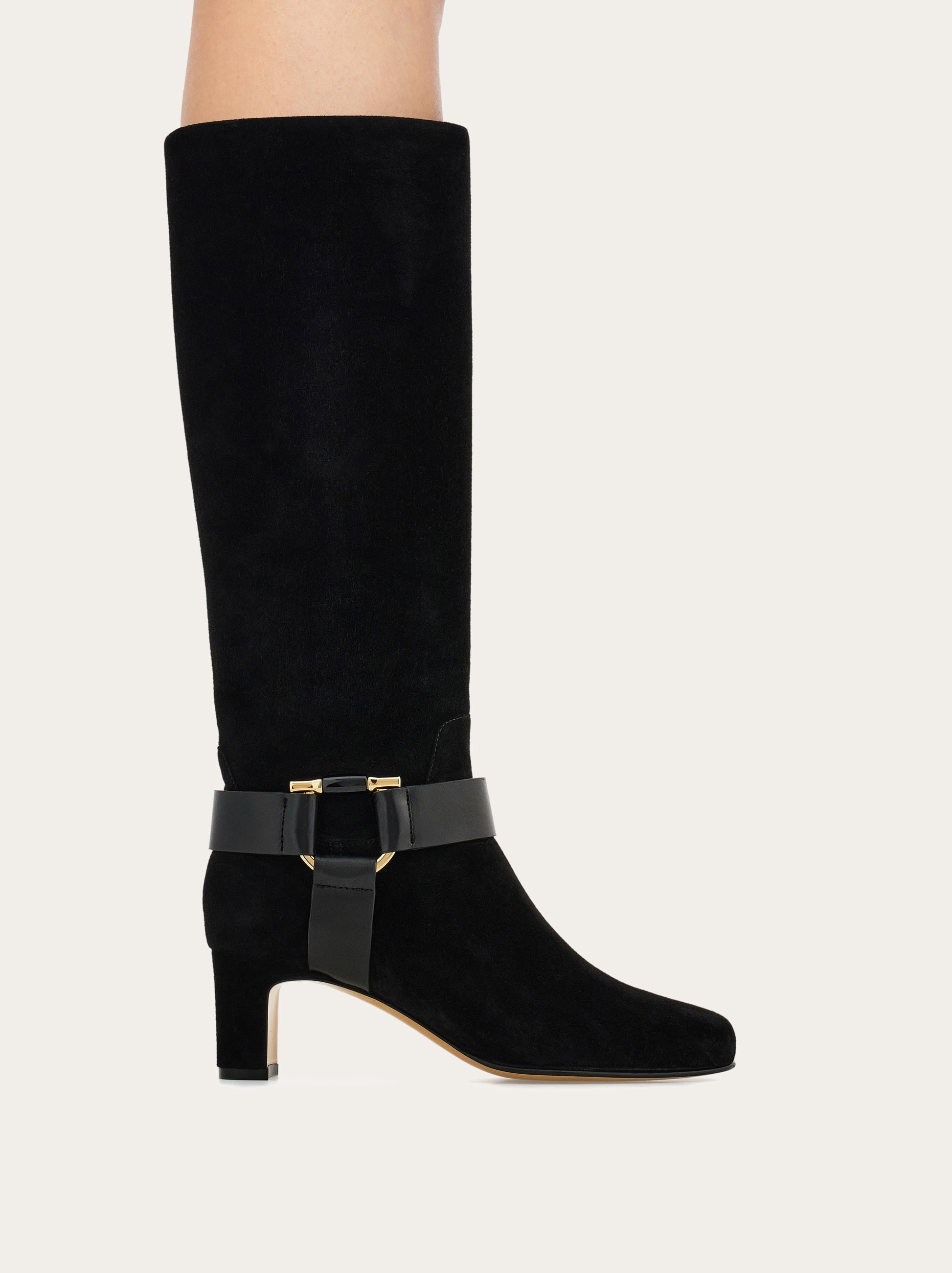 Gancini ornament knee high boot - 3