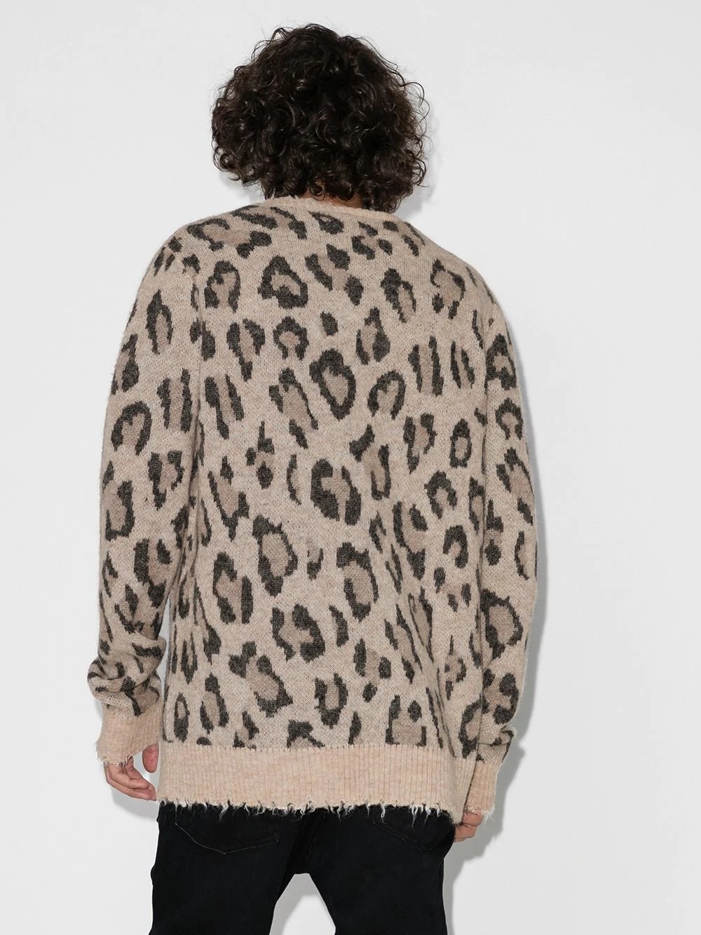 leopard-print intarsia-knit jumper - 3