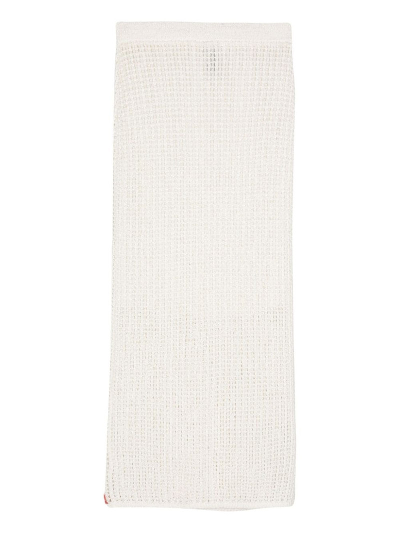 Reina Olga contrasting-charms open-knit skirt outlook