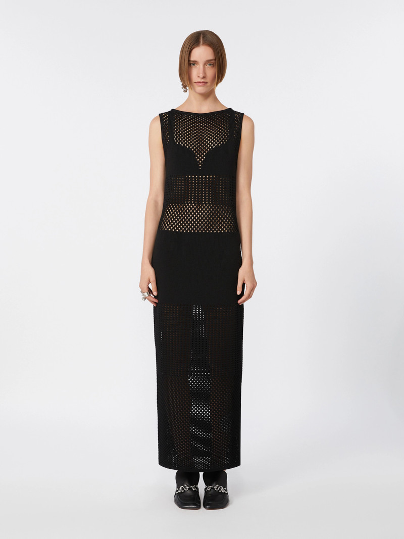 FESTA Long stretch viscose dress - BLACK 3