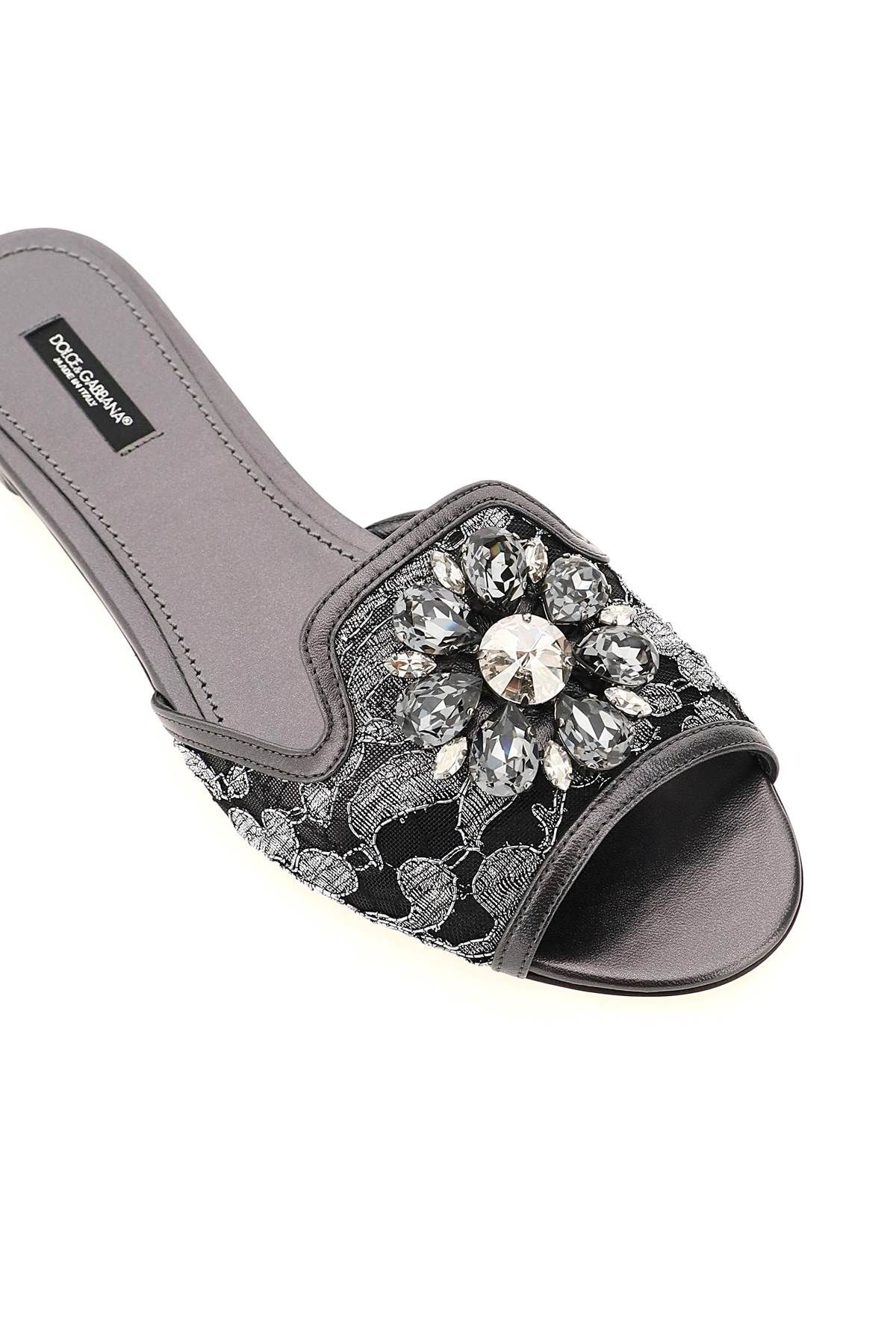 LUREX TAORMINA LACE SLIDES - 4