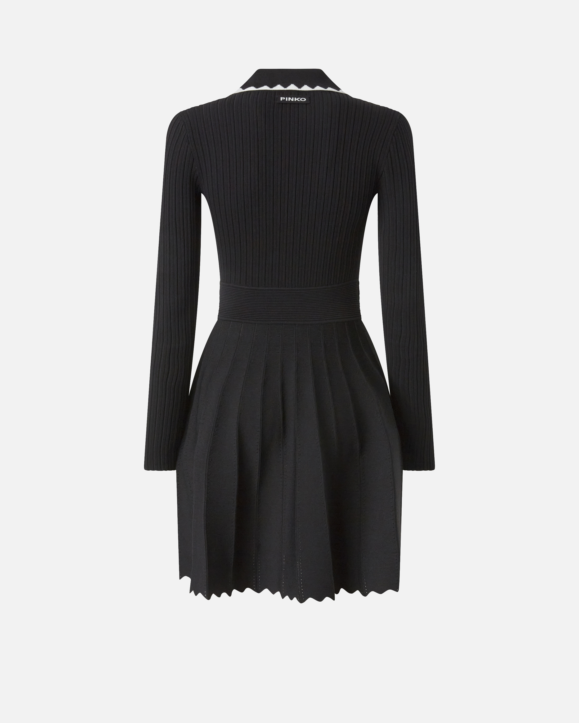 PLEATED RIBBED DRESS - 6