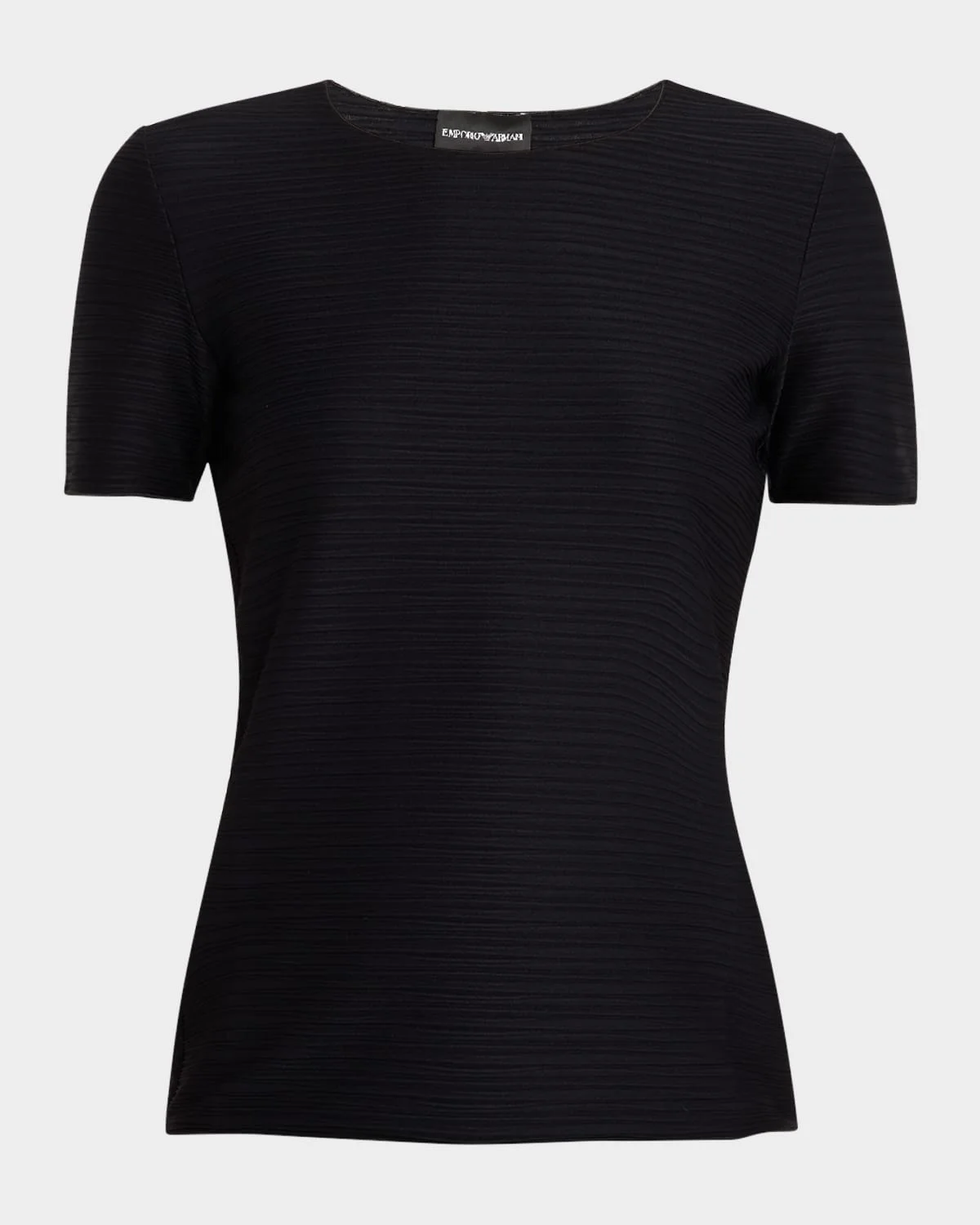 Crewneck Textured Jersey Tee - 1