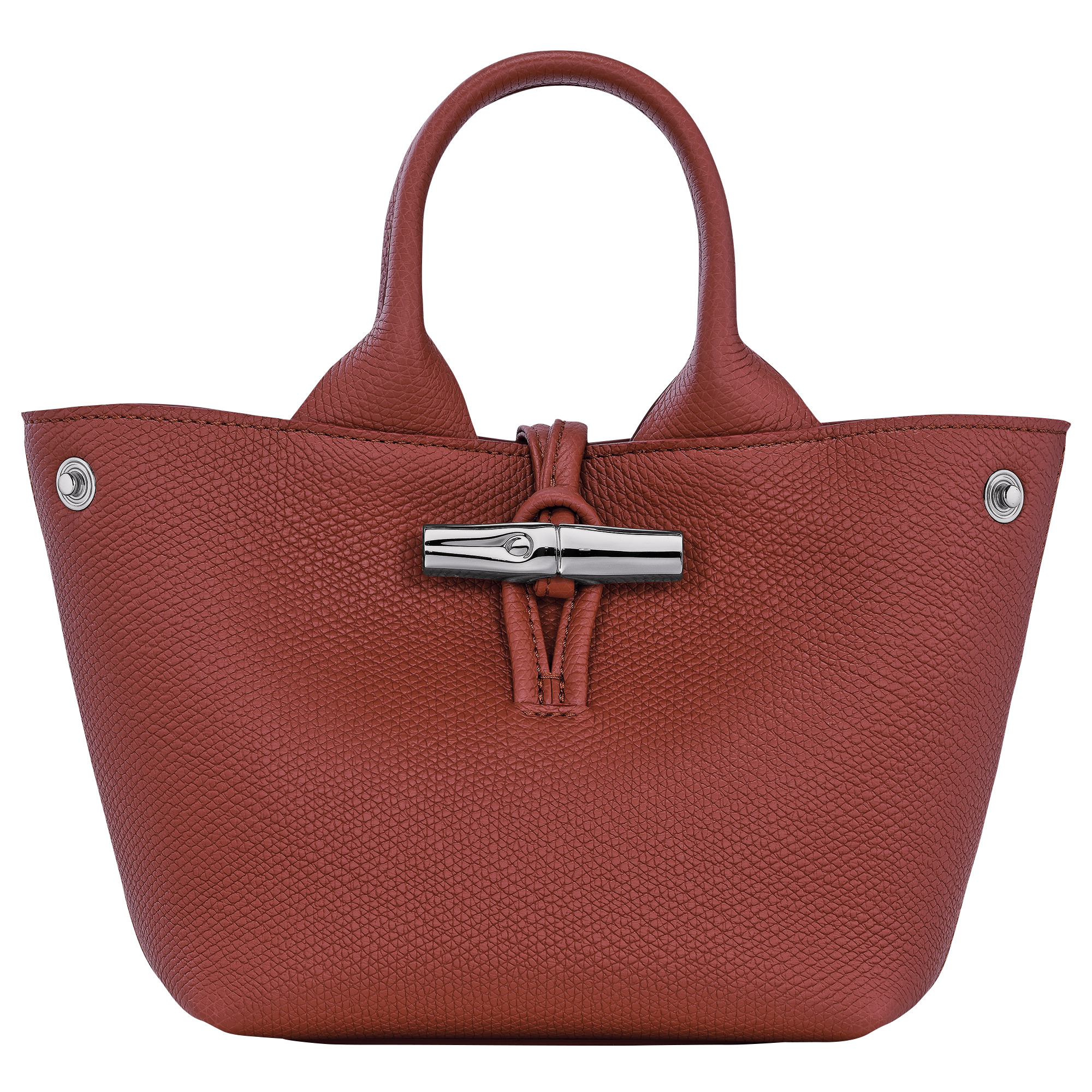 Le Roseau XS Handbag Chestnut - Leather - 5