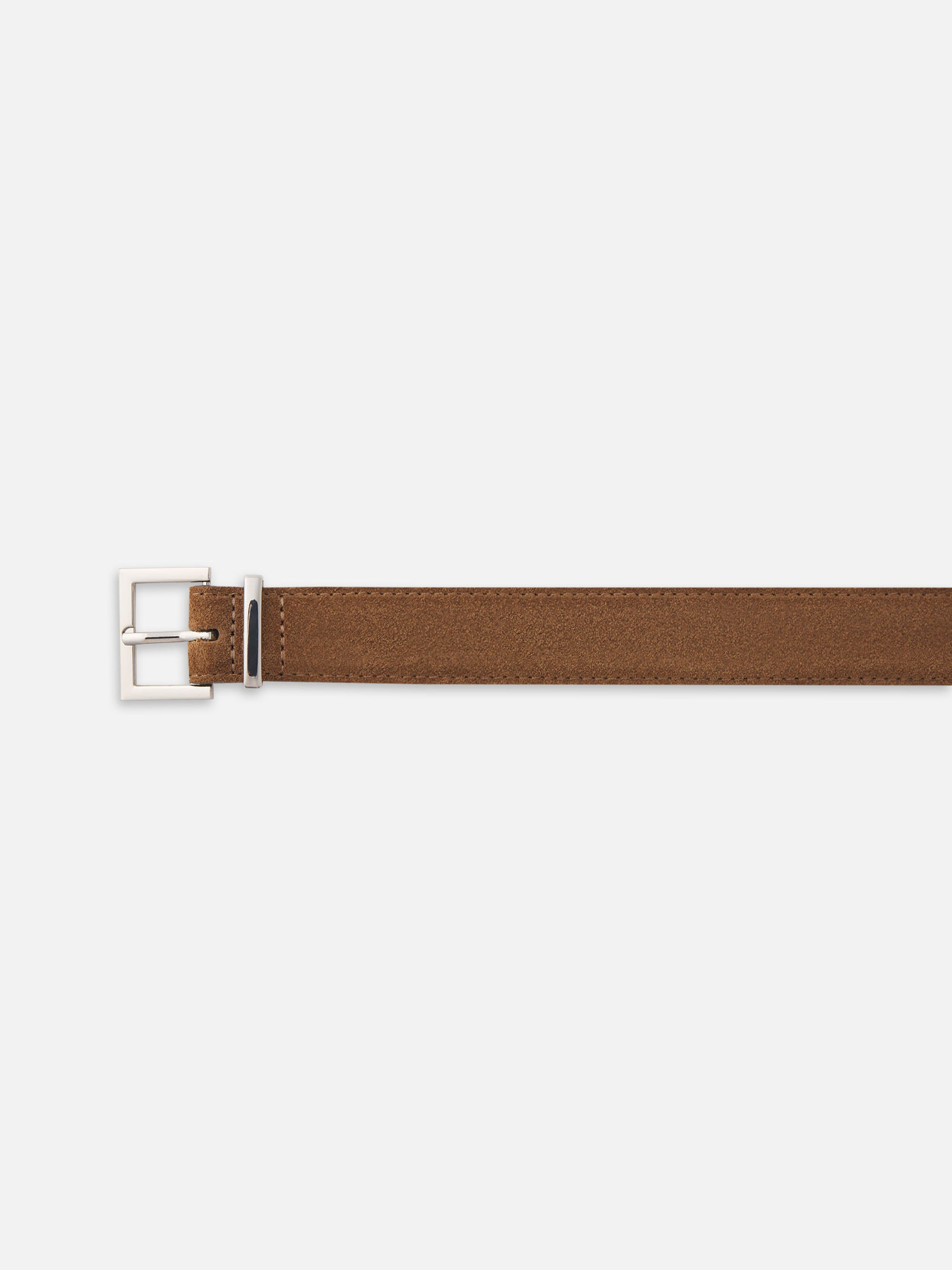 The Suede Square Buckle Belt in Date - 2
