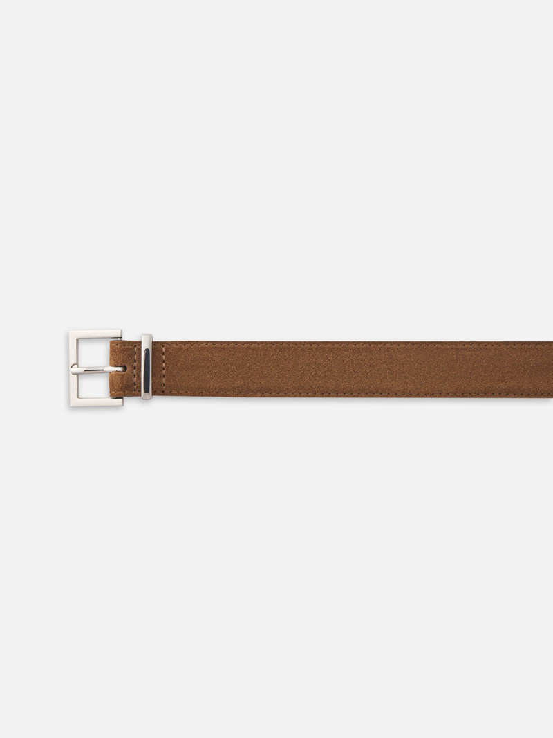 FRAME The Suede Square Buckle Belt in Date outlook